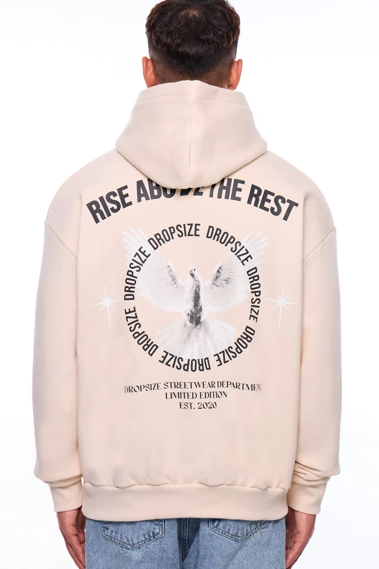Dropsize HEAVY OVERSIZE RISE ABOVE HOODIE COCONUT MILK* Hoodie