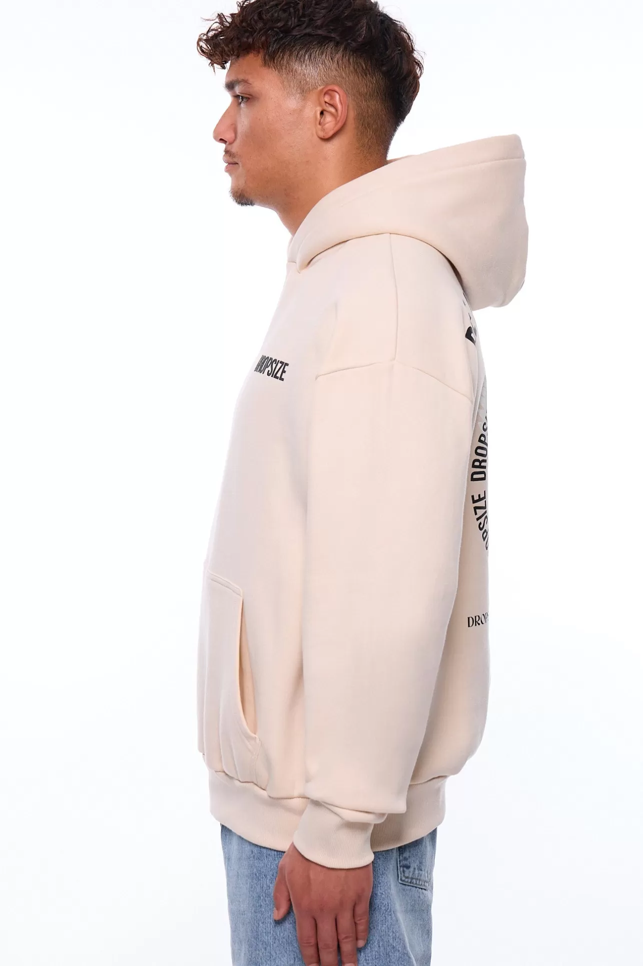 Dropsize HEAVY OVERSIZE RISE ABOVE HOODIE COCONUT MILK* Hoodie
