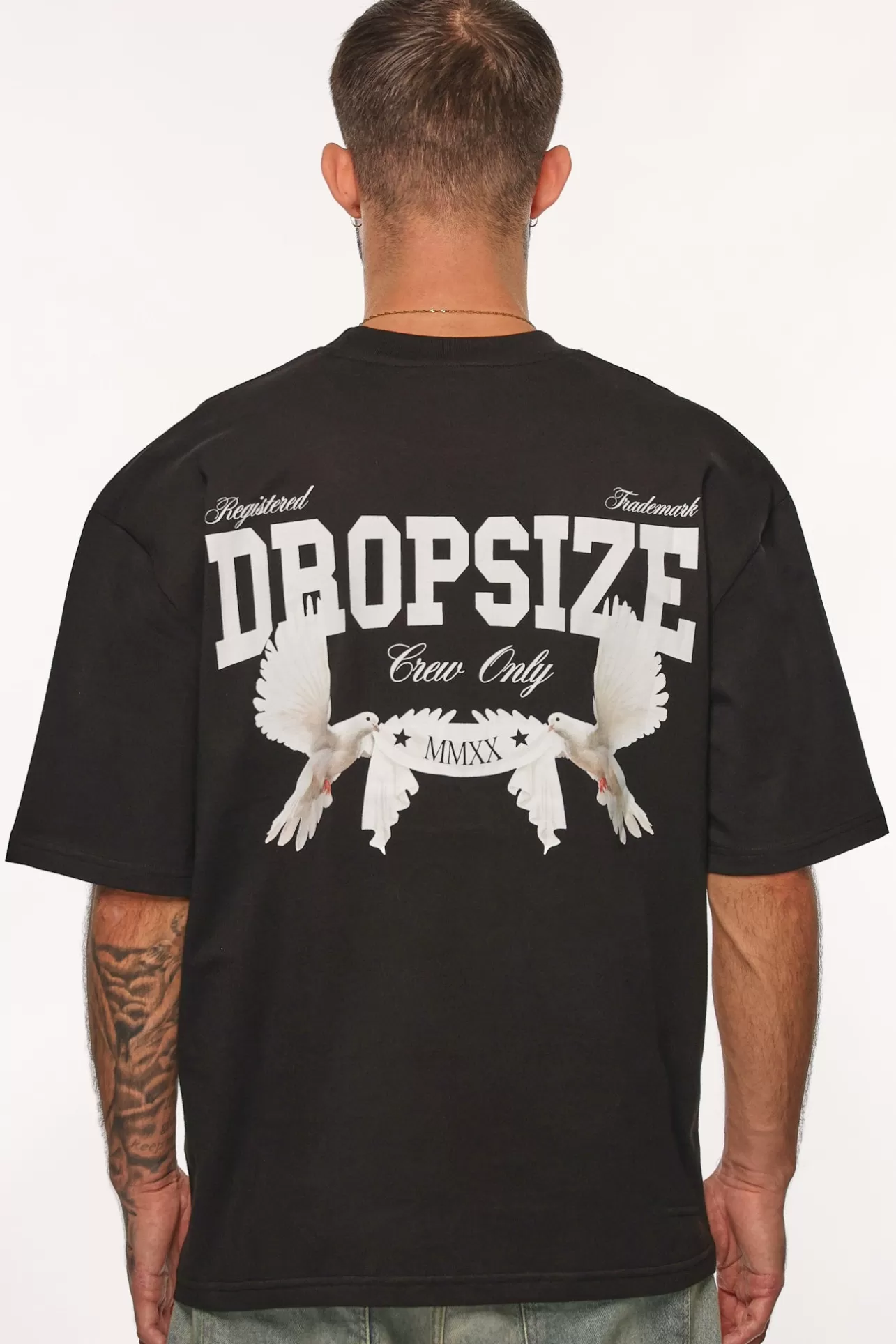 Dropsize HEAVY OVERSIZE RISE ABOVE THE REST T-SHIRT BLACK* T Shirt