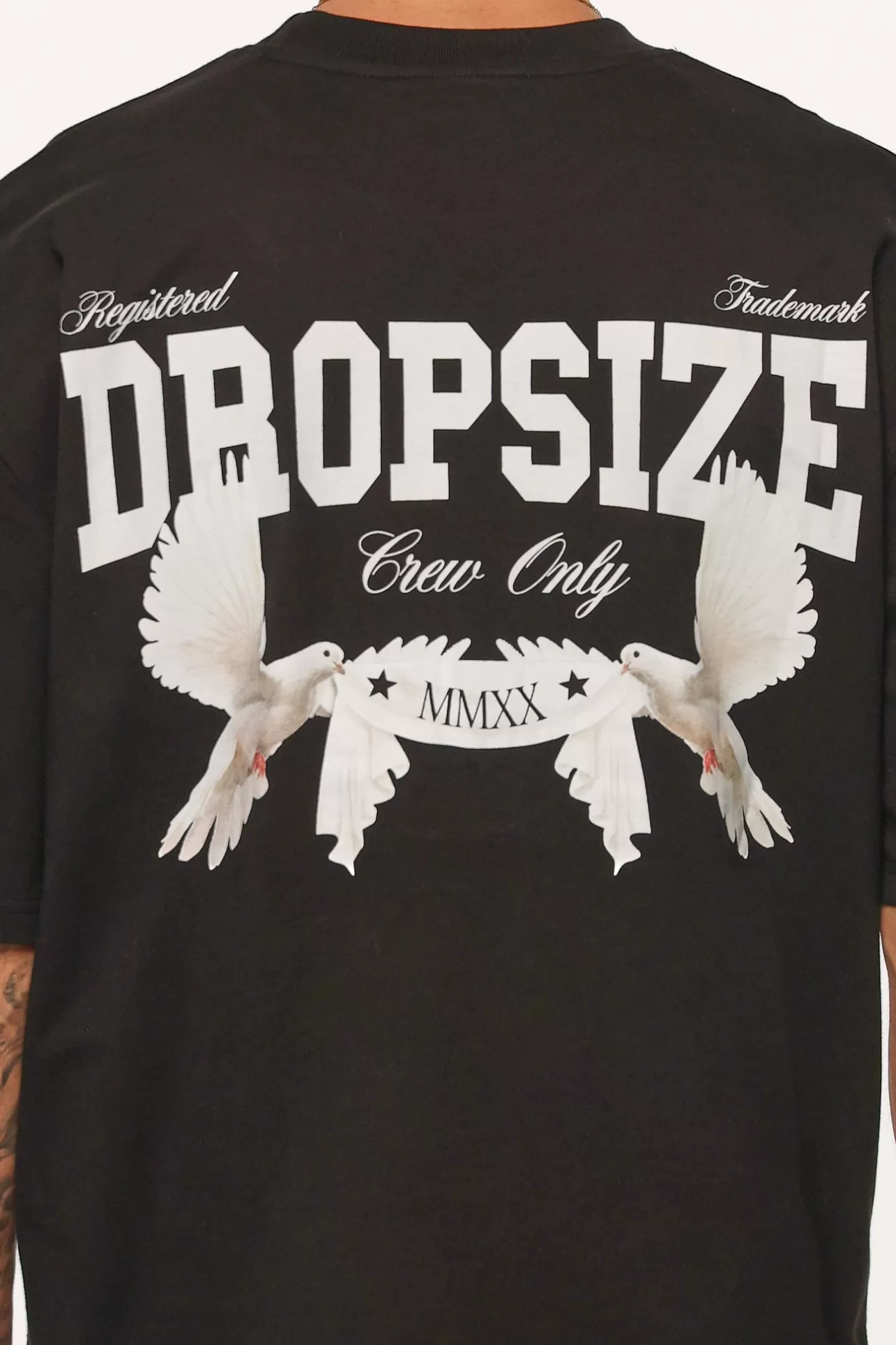 Dropsize HEAVY OVERSIZE RISE ABOVE THE REST T-SHIRT BLACK* T Shirt
