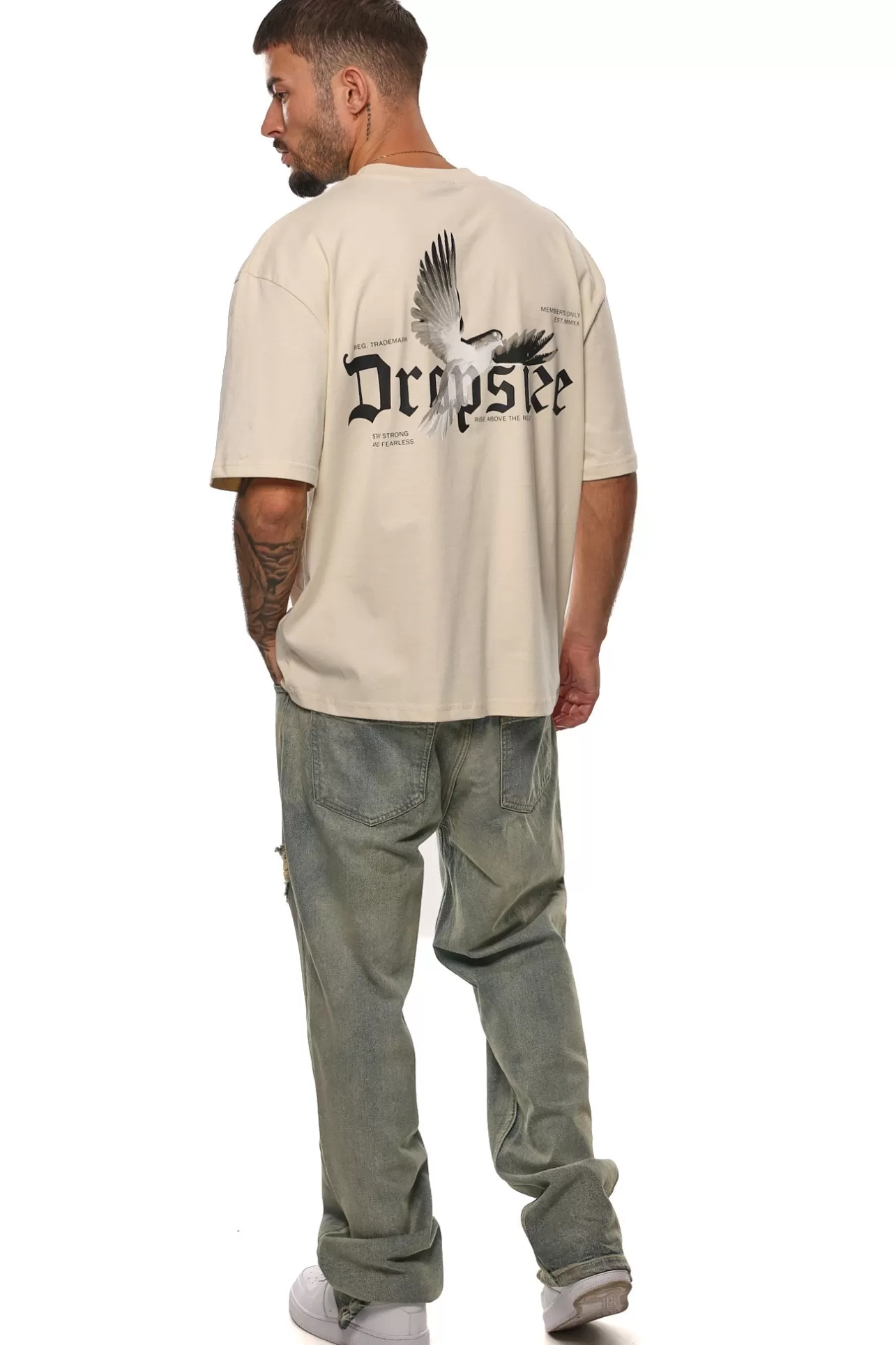 Dropsize HEAVY OVERSIZE RISE ABOVE THE REST T-SHIRT COCONUT MILK* T Shirt