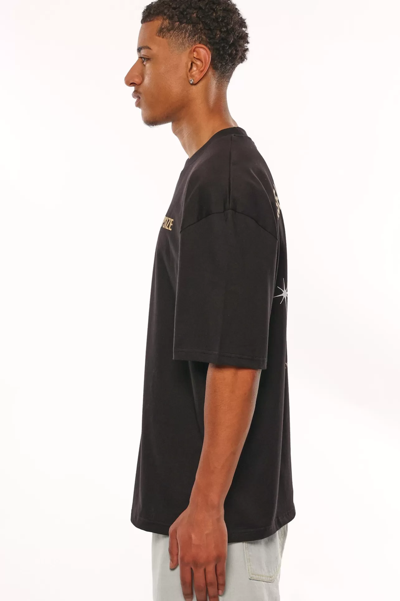 Dropsize HEAVY OVERSIZE RISE ABOVE T-SHIRT BLACK* T Shirt