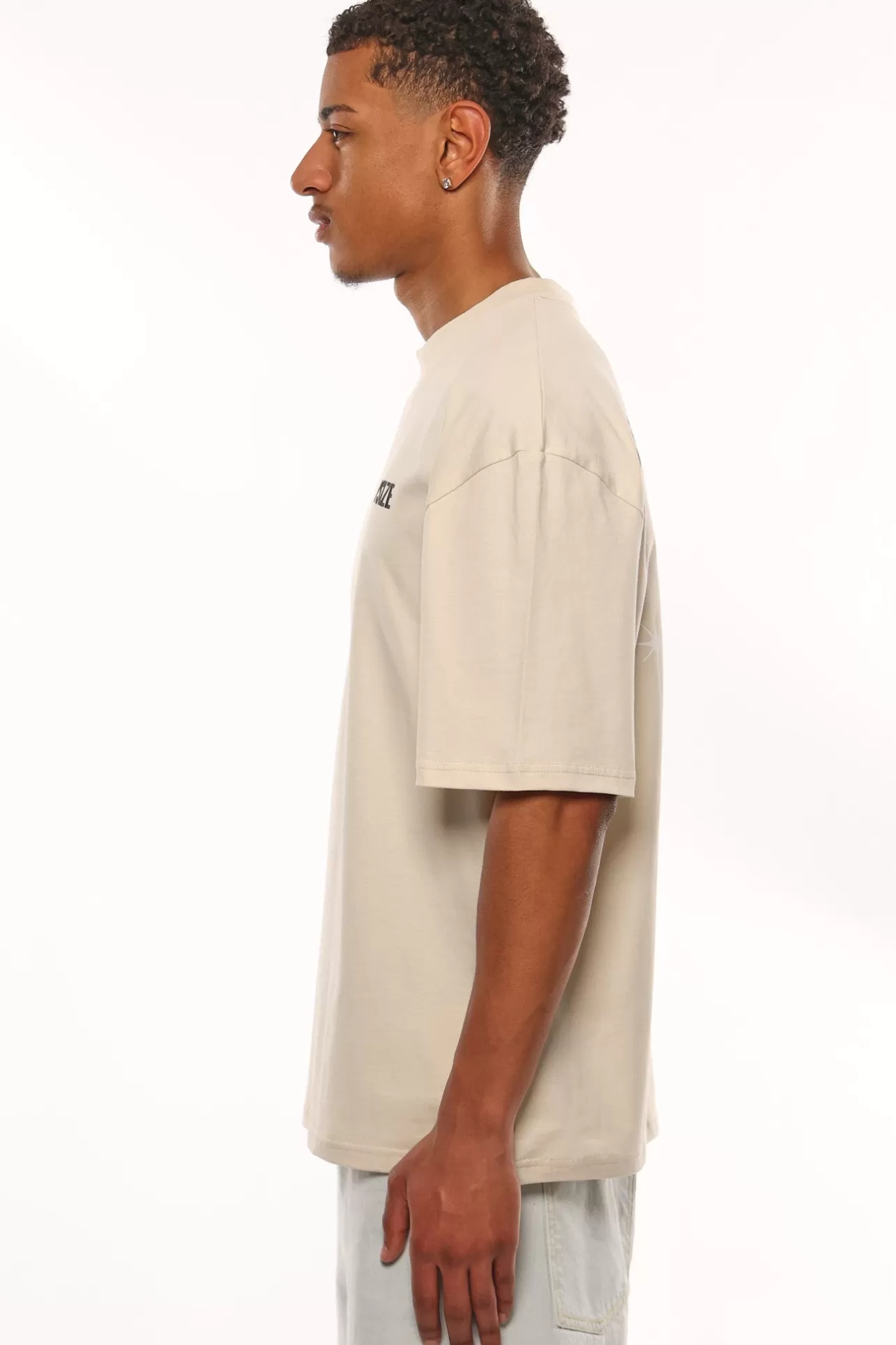 Dropsize HEAVY OVERSIZE RISE ABOVE T-SHIRT COCONUT MILK* T Shirt