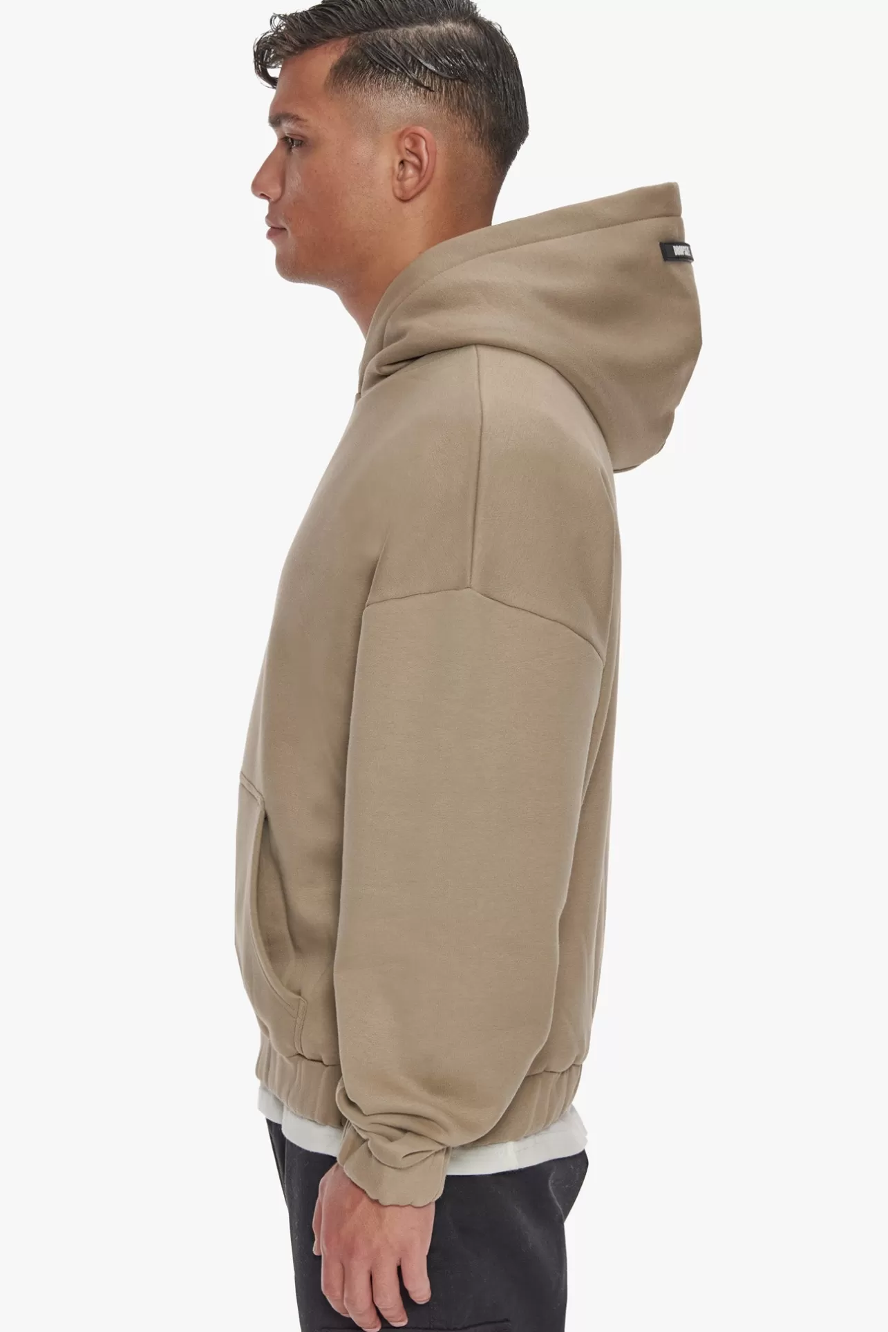 Dropsize HEAVY OVERSIZE RUBBER PATCH HOODIE WEATHERED TEAK* Hoodie