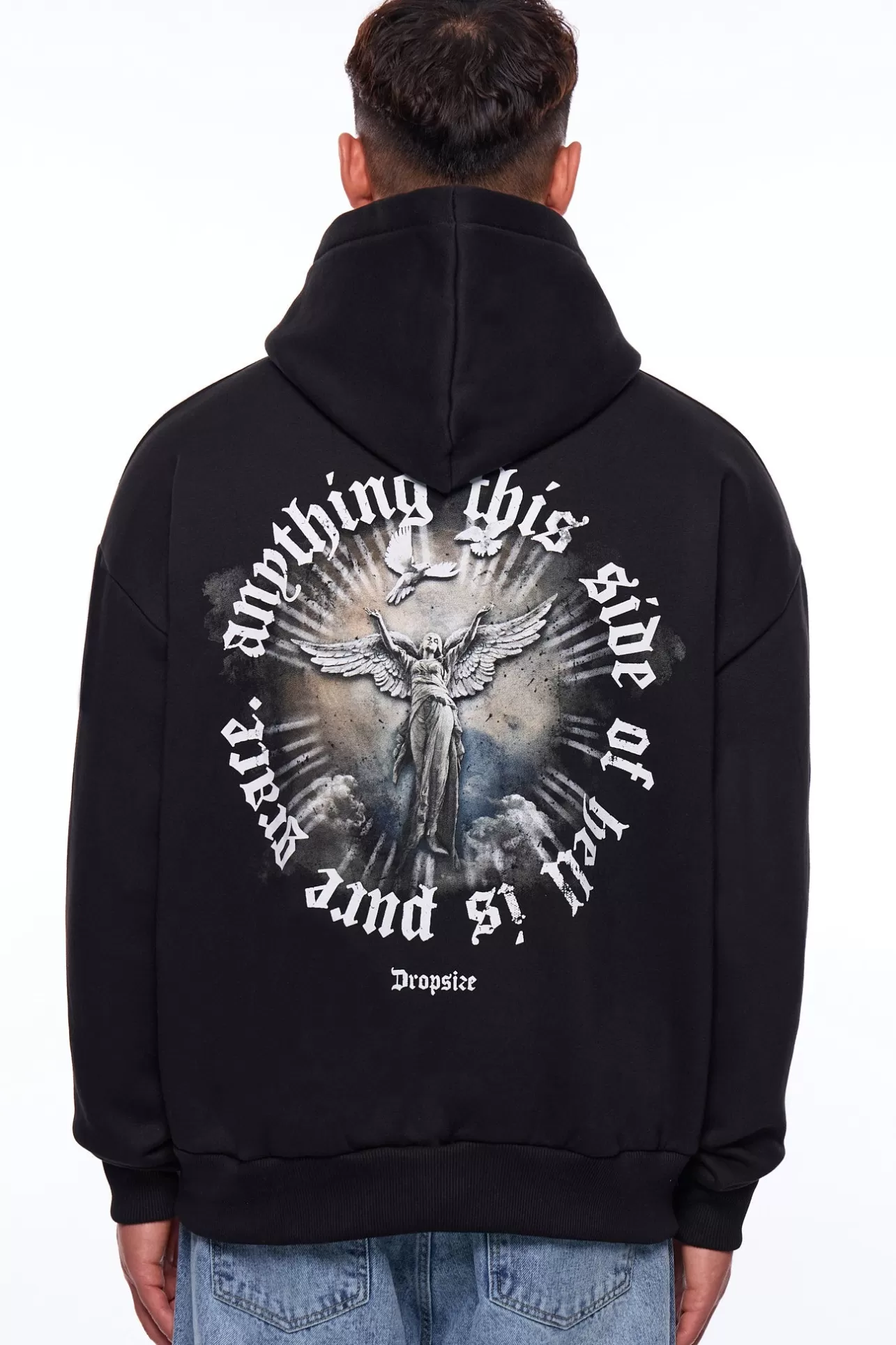 Dropsize HEAVY OVERSIZE SIDE OF HELL HOODIE BLACK* Hoodie
