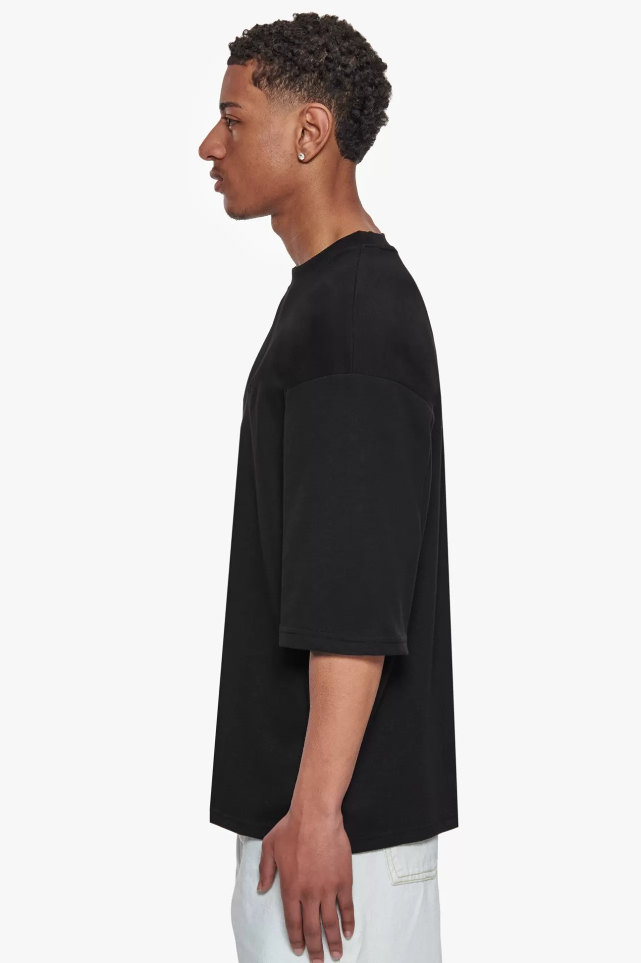 Dropsize HEAVY OVERSIZE SILK EMBO T-SHIRT BLACK* T Shirt