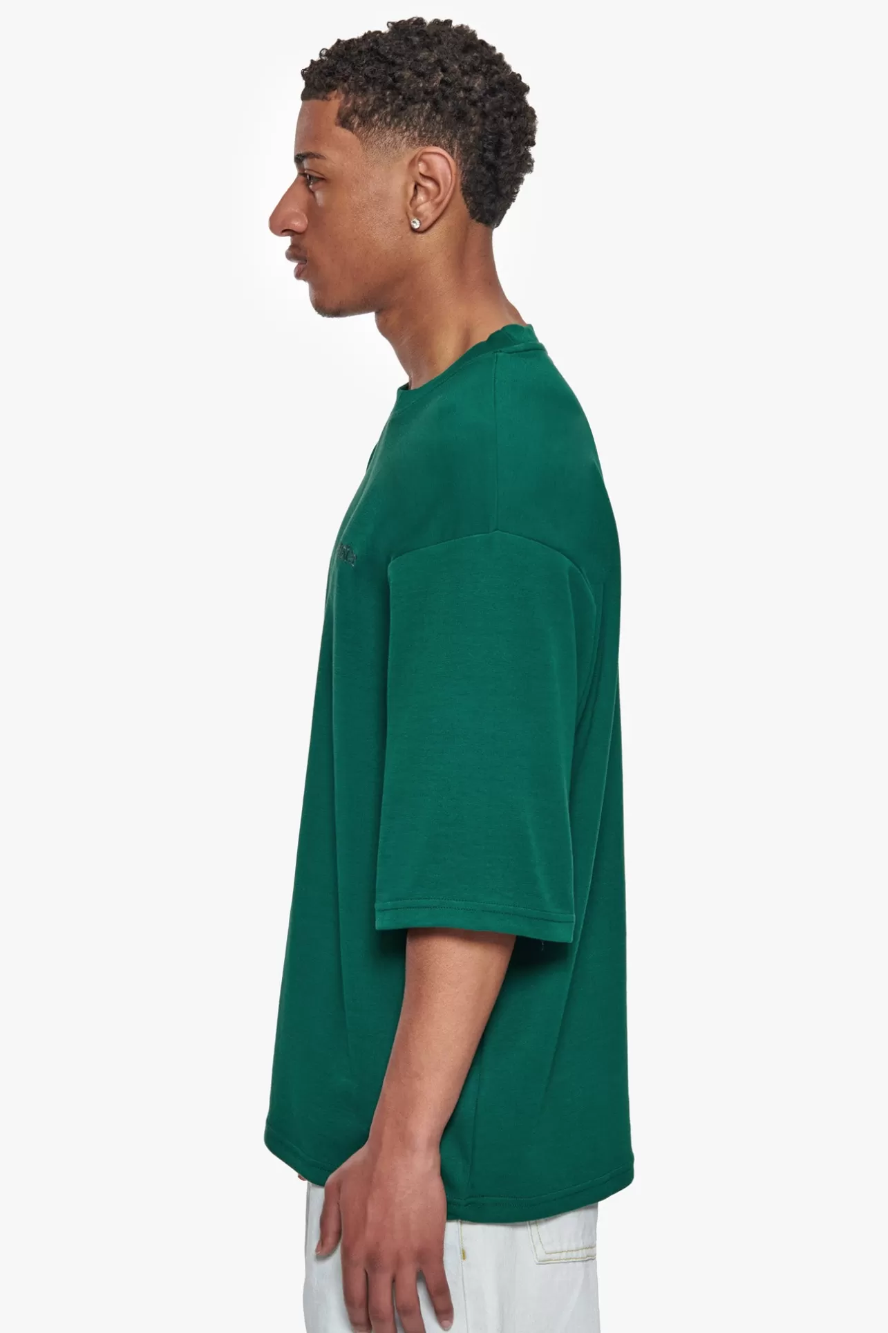 Dropsize HEAVY OVERSIZE SILK EMBO T-SHIRT GREEN* T Shirt