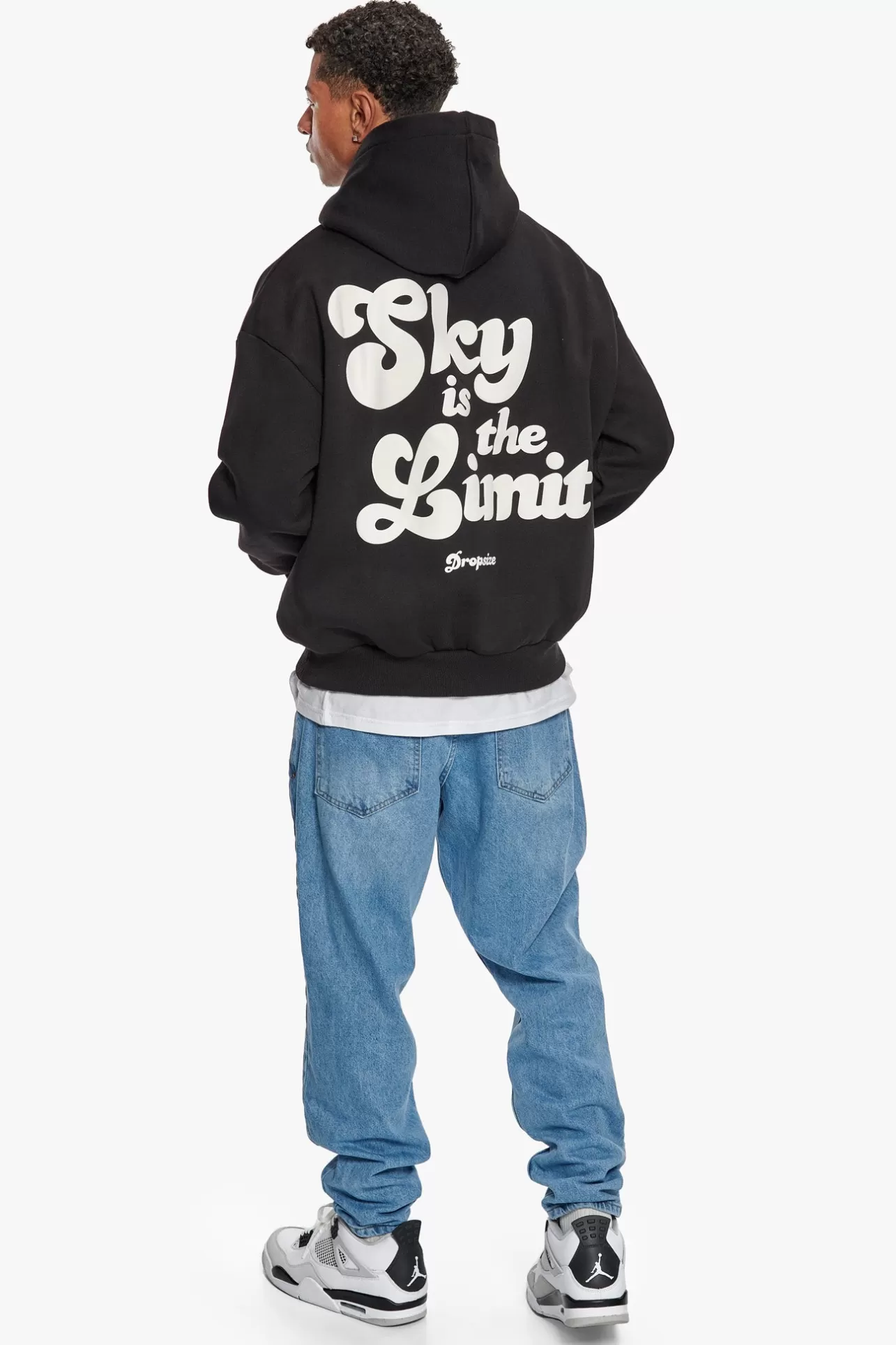 Dropsize HEAVY OVERSIZE SKY IS THE LIMIT HOODIE BLACK* Hoodie