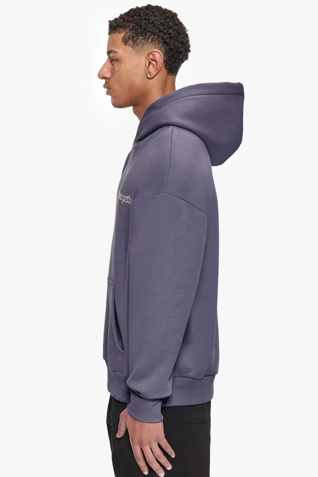 Dropsize HEAVY OVERSIZE SMALL EMBO HOODIE GRANITE* Hoodie
