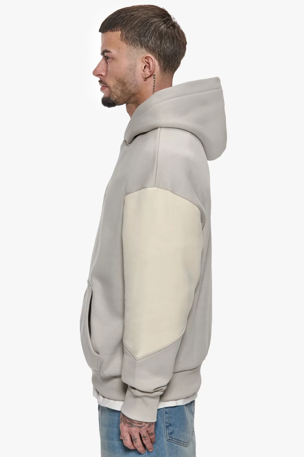Dropsize HEAVY OVERSIZE SPLIT COLOUR V2 HOODIE* Hoodie