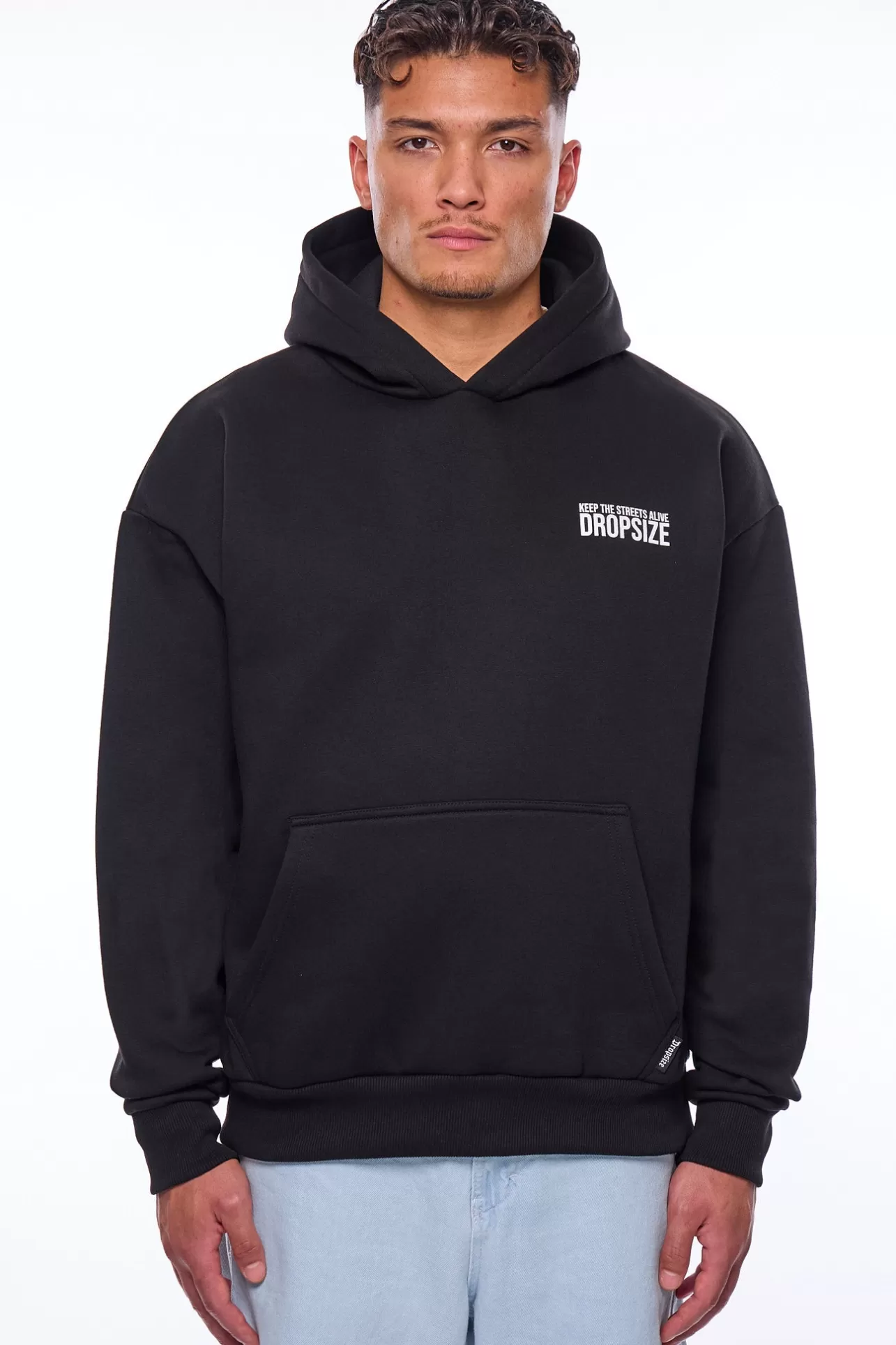 Dropsize HEAVY OVERSIZE STREETS HOODIE BLACK* Hoodie