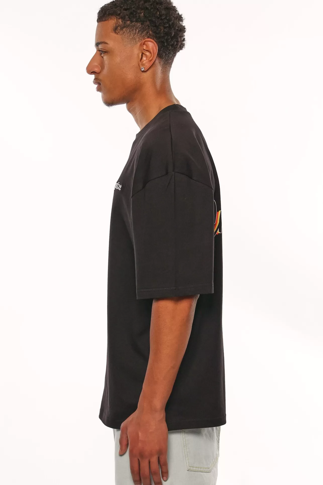 Dropsize HEAVY OVERSIZE STREETWEAR CLUB T-SHIRT BLACK* T Shirt