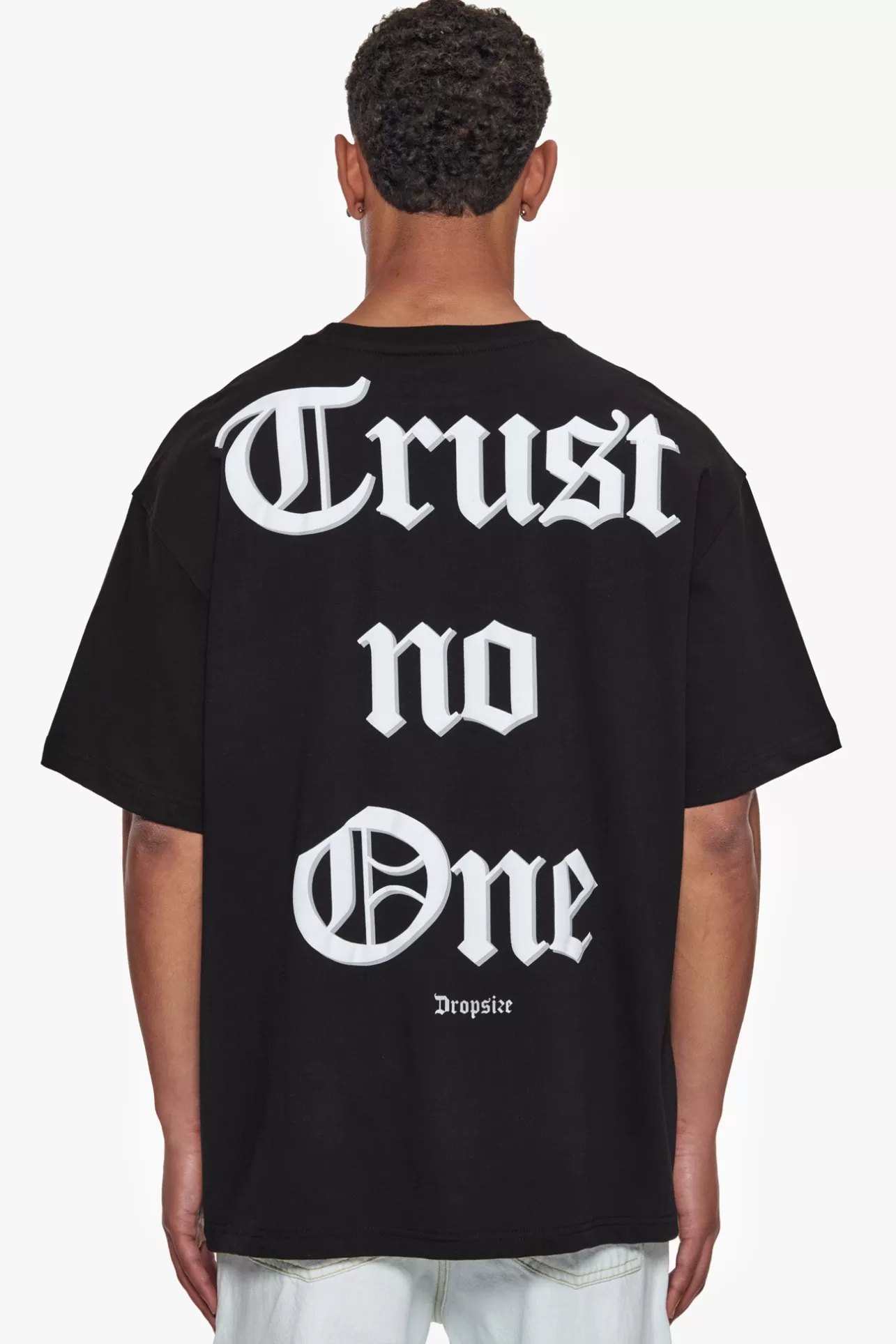 Dropsize HEAVY OVERSIZE TRUST T-SHIRT BLACK* T Shirt