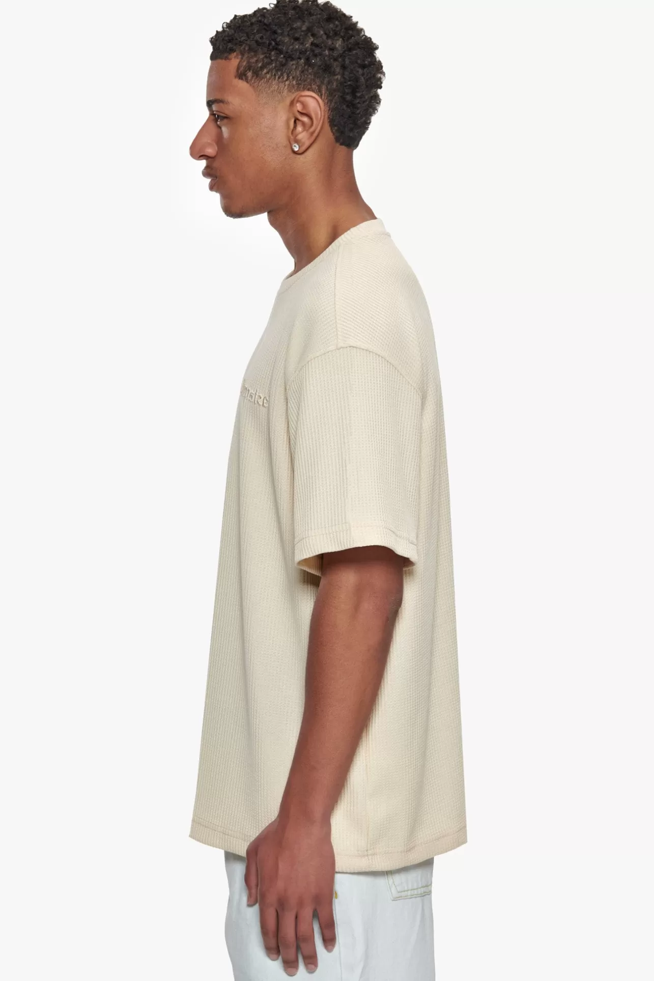 Dropsize HEAVY OVERSIZE V2 WAFFLE T-SHIRT CREAM* T Shirt