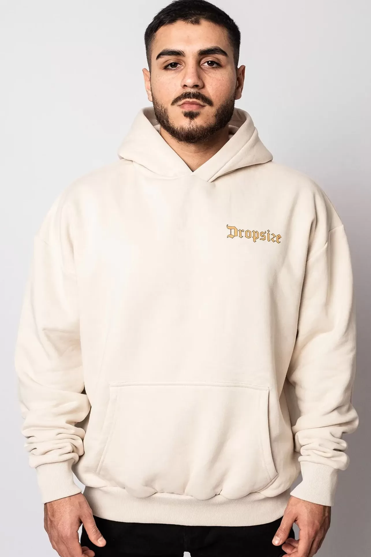 Dropsize HEAVY OVERSIZE WHITE DOVE 2.0 HOODIE COCONUT MILK* Hoodie
