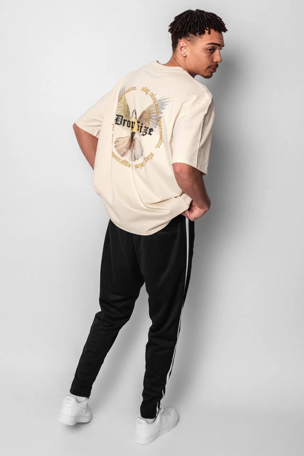 Dropsize HEAVY OVERSIZE WHITE DOVE 2.0 T-SHIRT COCONUT MILK* T Shirt