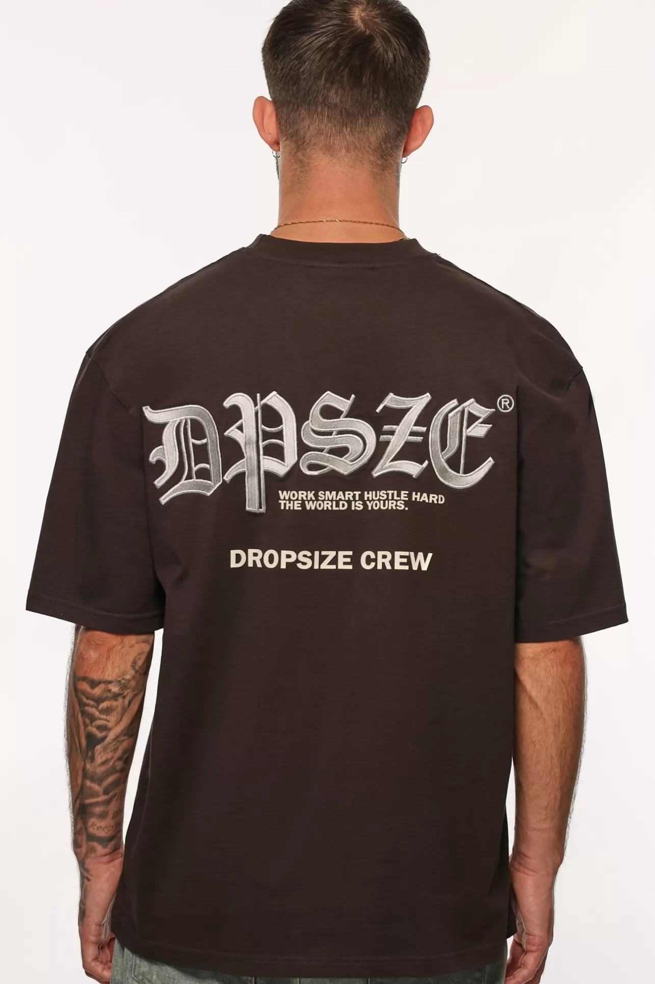 Dropsize HEAVY OVERSIZE WORK SMART T-SHIRT WASHED BLACK* T Shirt