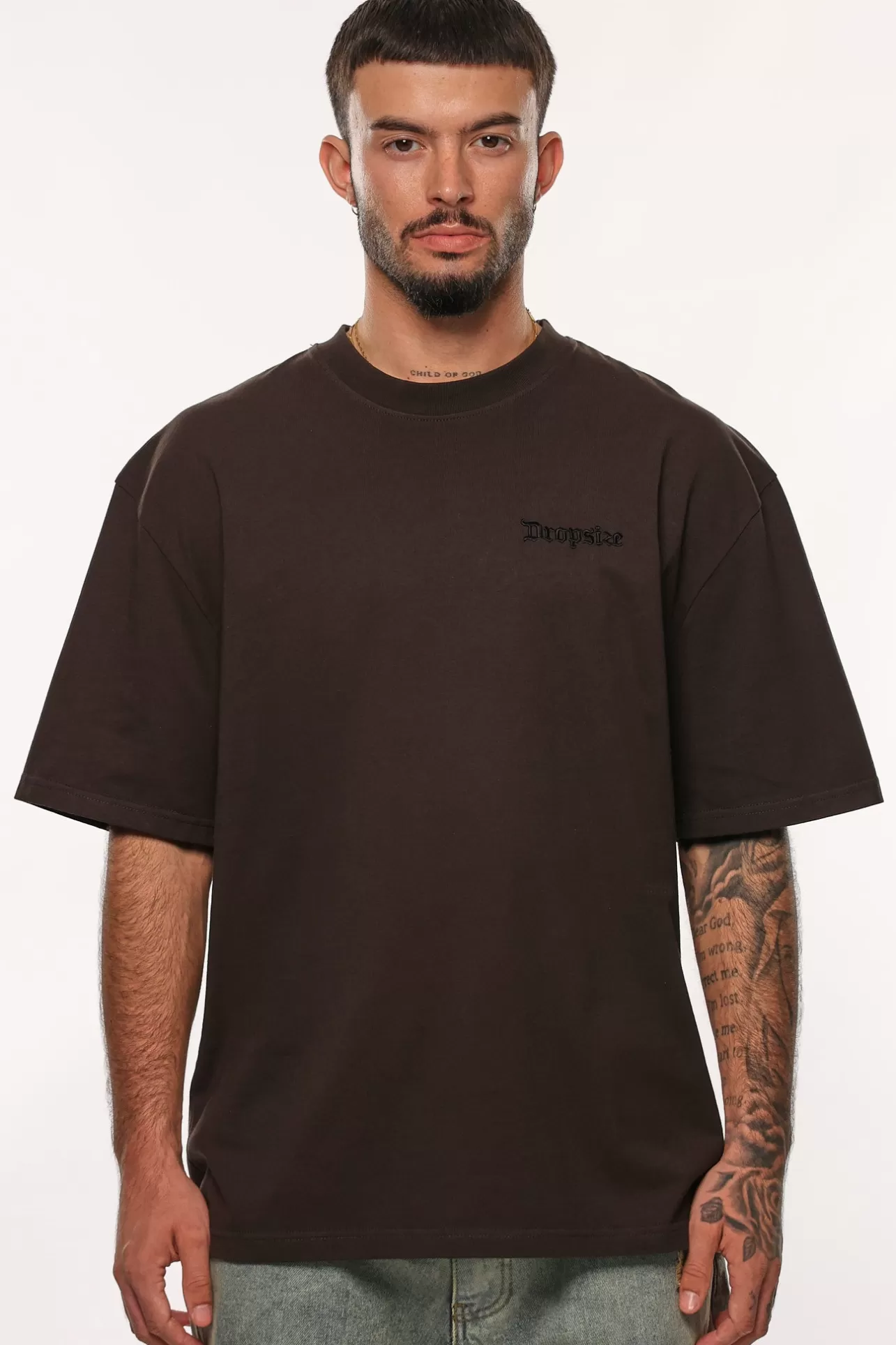 Dropsize HEAVY OVERSIZE WORK SMART T-SHIRT WASHED BLACK* T Shirt