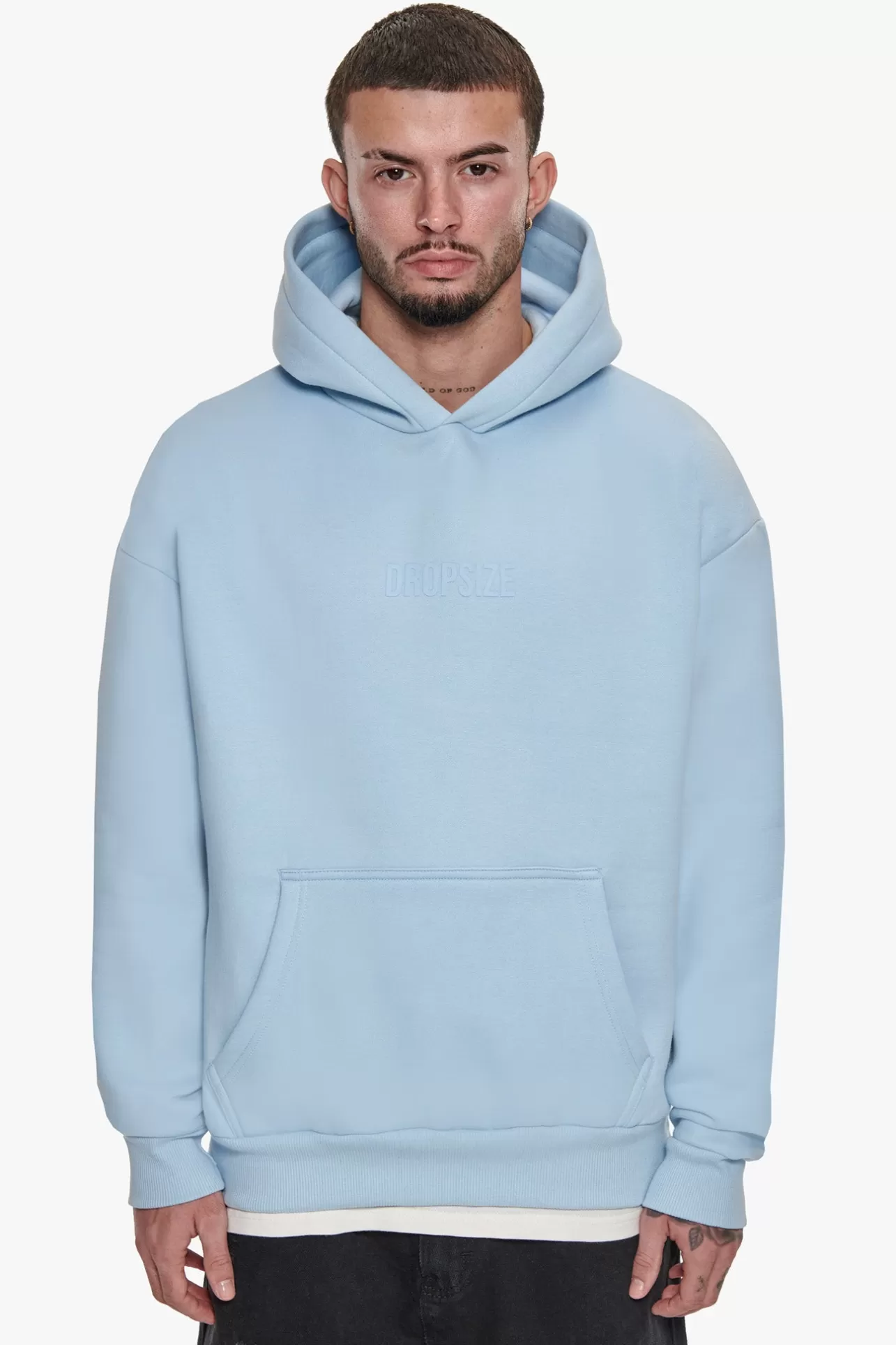 Dropsize HEAVY OVERSIZED CENTER HD HOODIE BABY BLUE* Hoodie