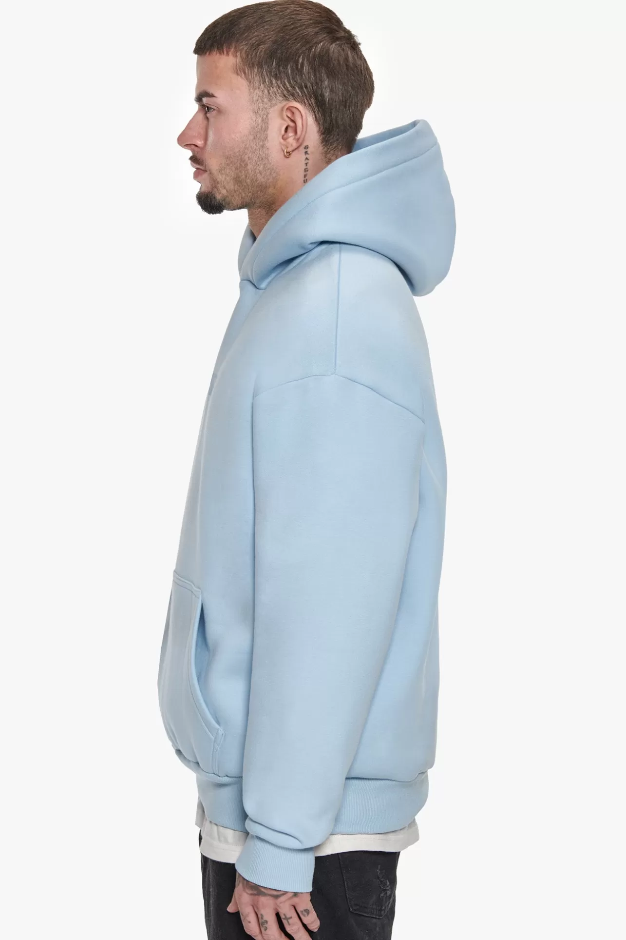 Dropsize HEAVY OVERSIZED CENTER HD HOODIE BABY BLUE* Hoodie