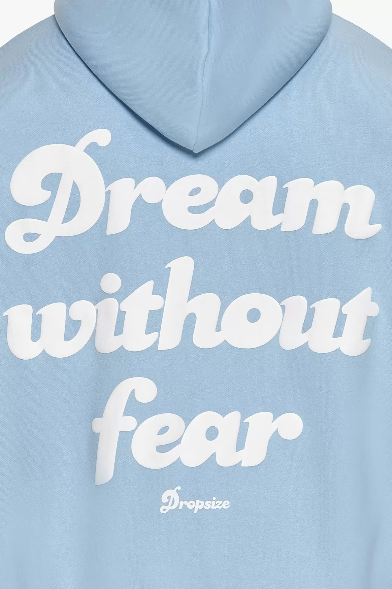 Dropsize HEAVY OVERSIZED DREAM WITHOUT FEAR ZIP HOODIE BABY BLUE* Zips