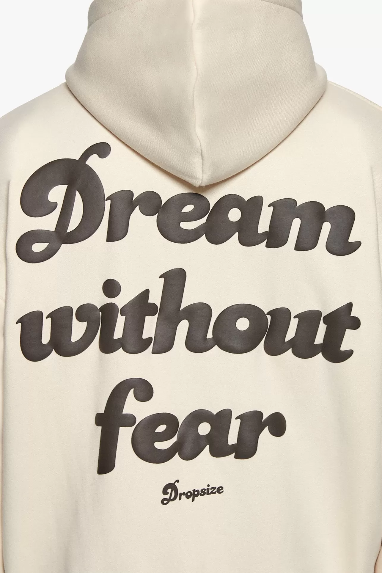 Dropsize HEAVY OVERSIZED DREAM WITHOUT FEAR ZIP HOODIE COCONUT MILK* Zips