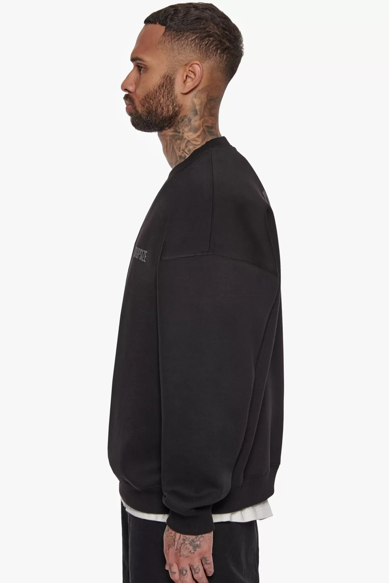 Dropsize HEAVY OVERSIZED HD PRINT SWEATER BLACK* Sweater