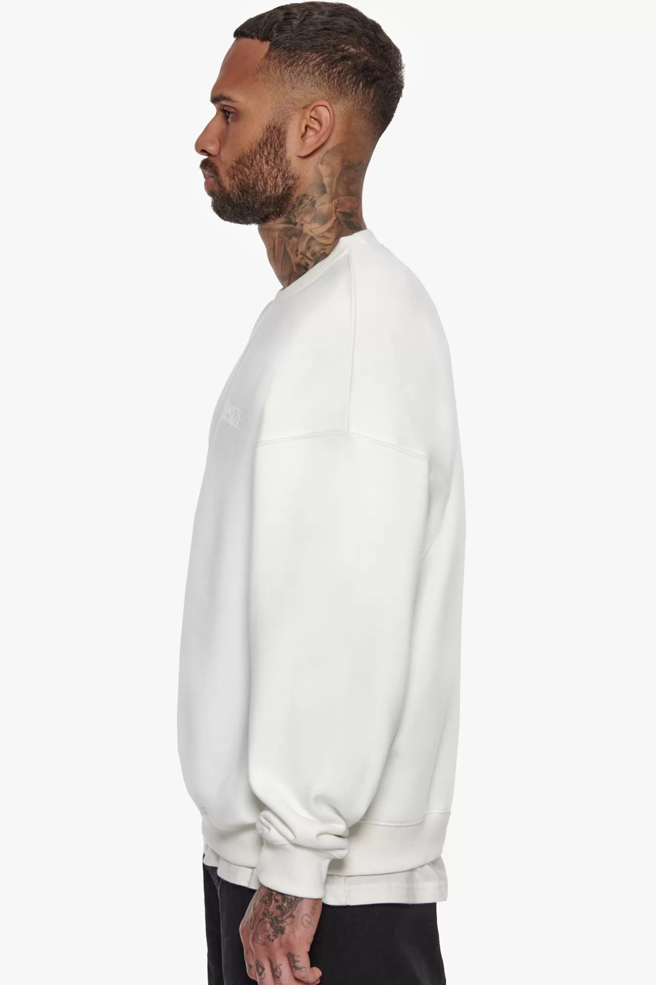 Dropsize HEAVY OVERSIZED HD PRINT SWEATER CREAM* Sweater