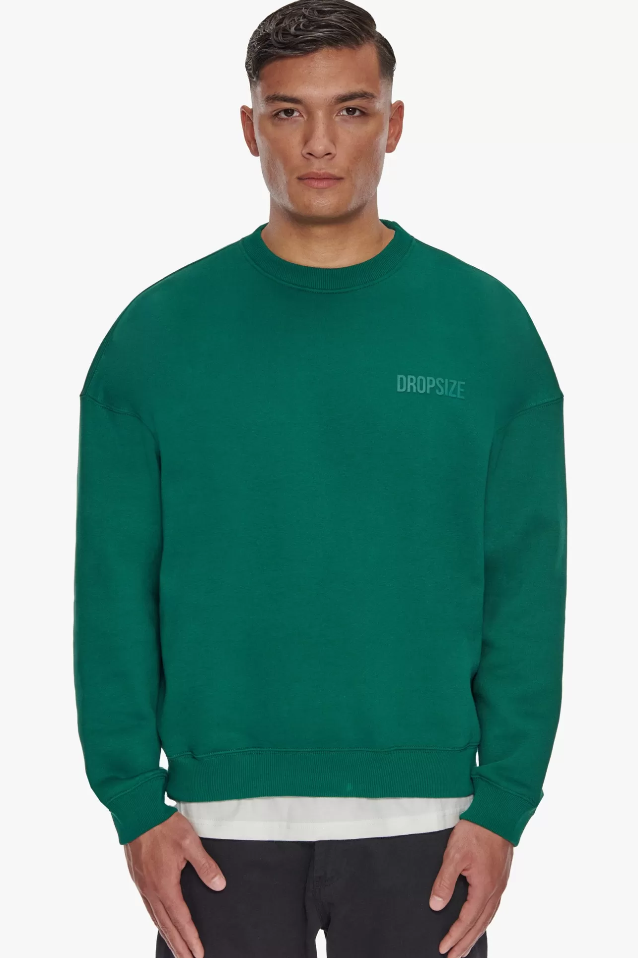Dropsize HEAVY OVERSIZED HD PRINT SWEATER GREEN* Sweater