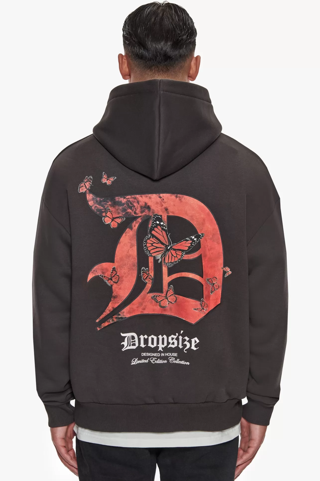 Dropsize HEAVY OVERSIZED IN HOUSE HOODIE WASHED BLACK* Hoodie