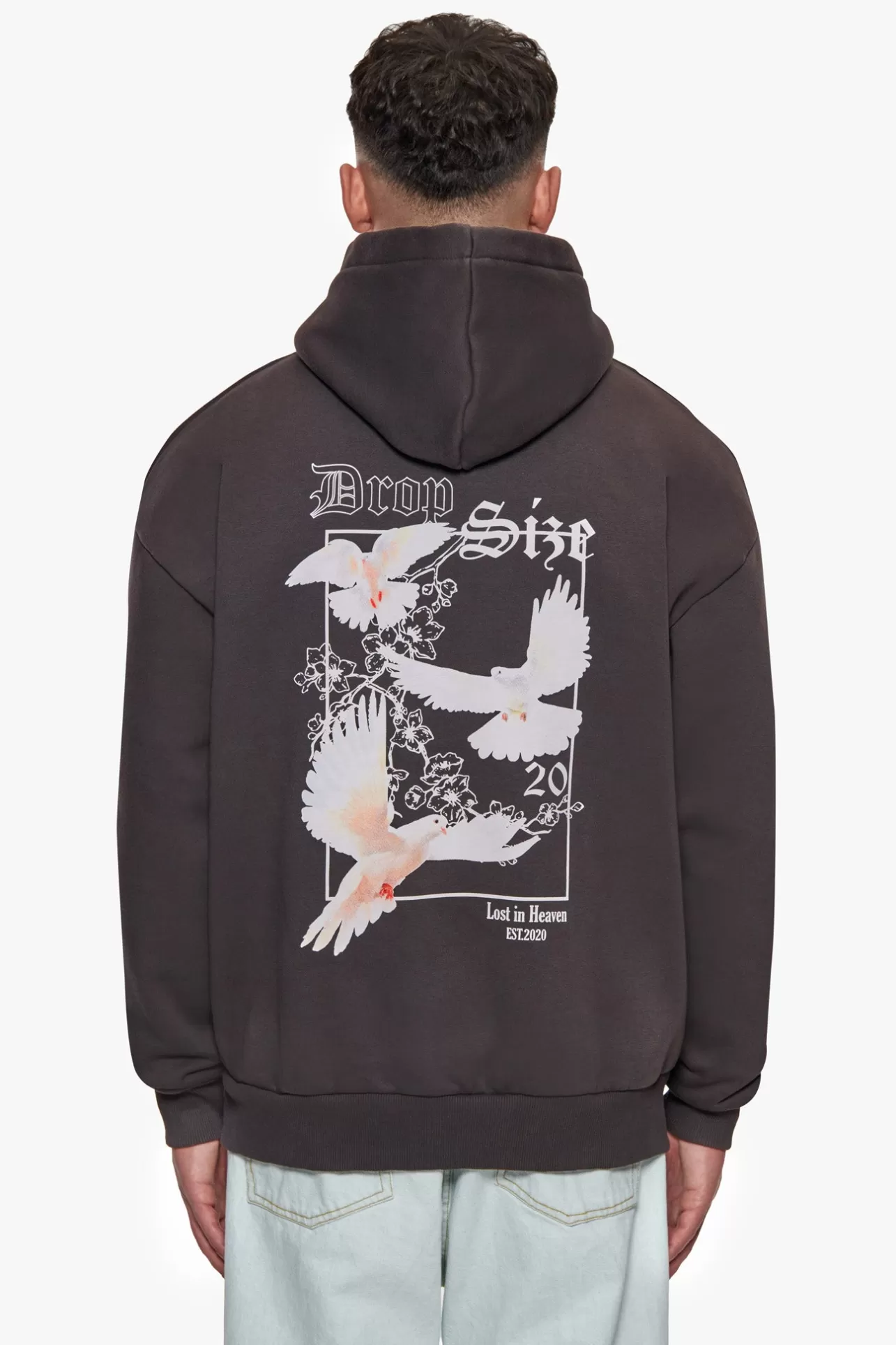 Dropsize HEAVY OVERSIZED KHEIR HOODIE WASHED BLACK* Hoodie