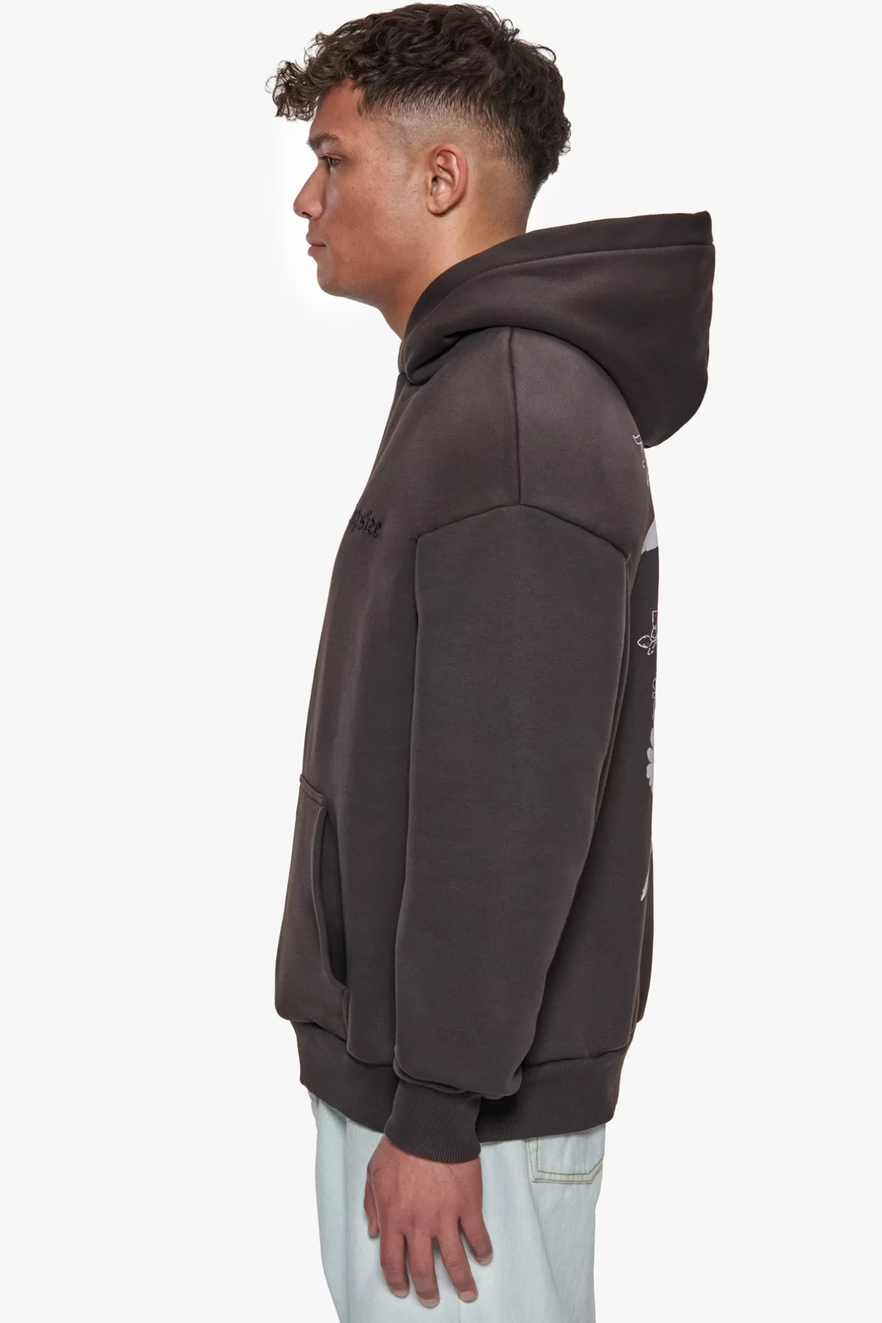 Dropsize HEAVY OVERSIZED KHEIR HOODIE WASHED BLACK* Hoodie