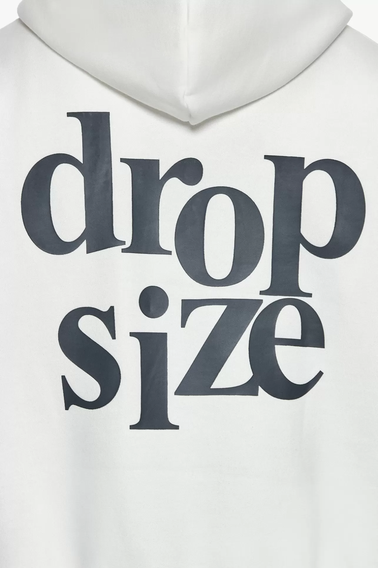 Dropsize HEAVY OVERSIZED LETTERS HOODIE CREAM WHITE / STEEL GREY* Hoodie