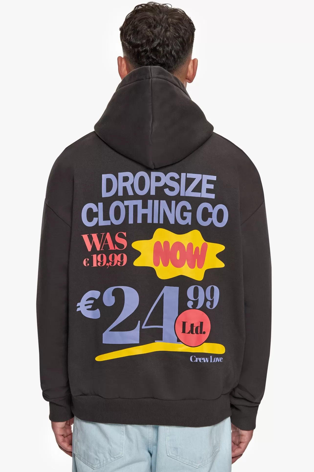 Dropsize HEAVY OVERSIZED OUT NOW HOODIE WASHED BLACK* Hoodie