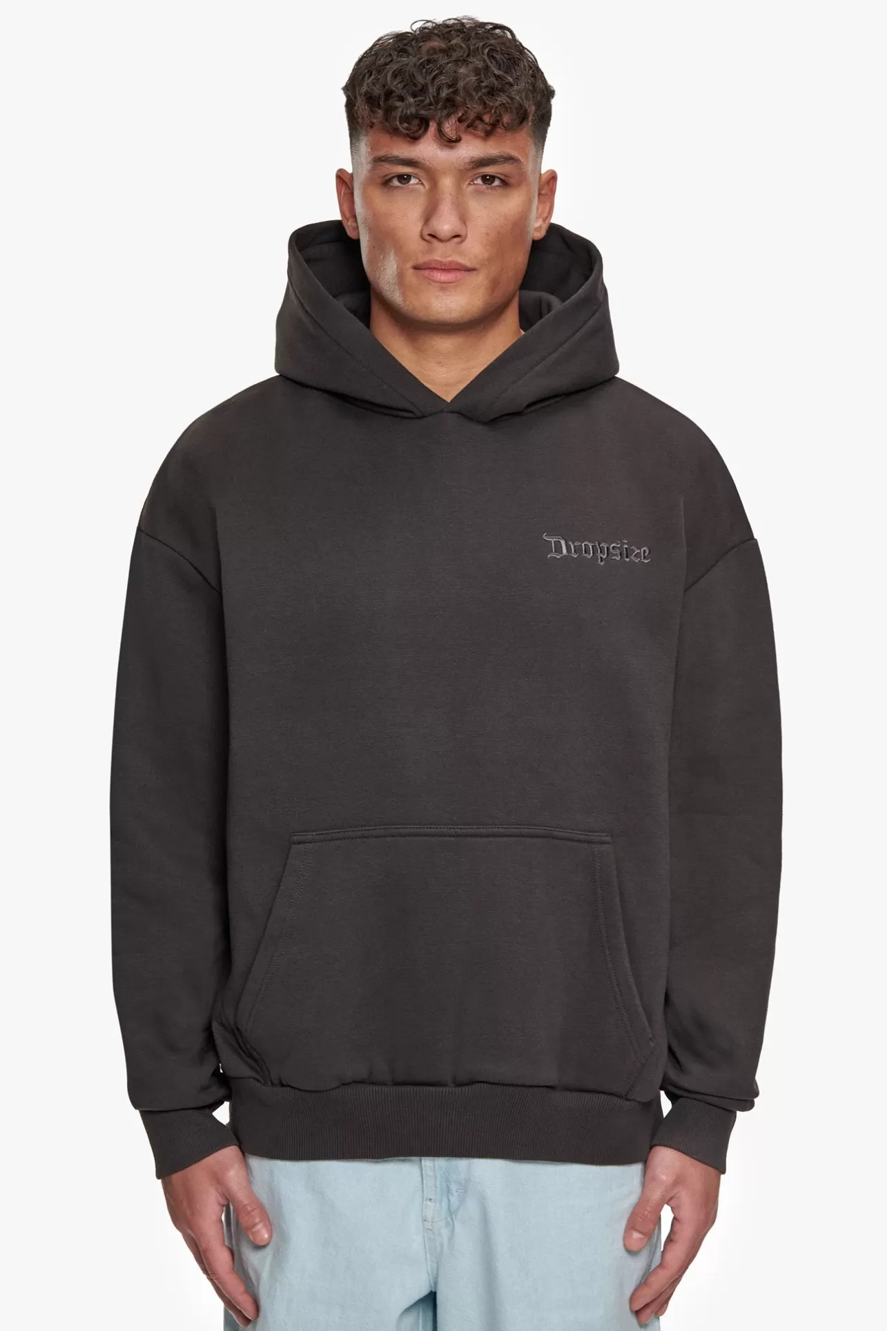 Dropsize HEAVY OVERSIZED OUT NOW HOODIE WASHED BLACK* Hoodie