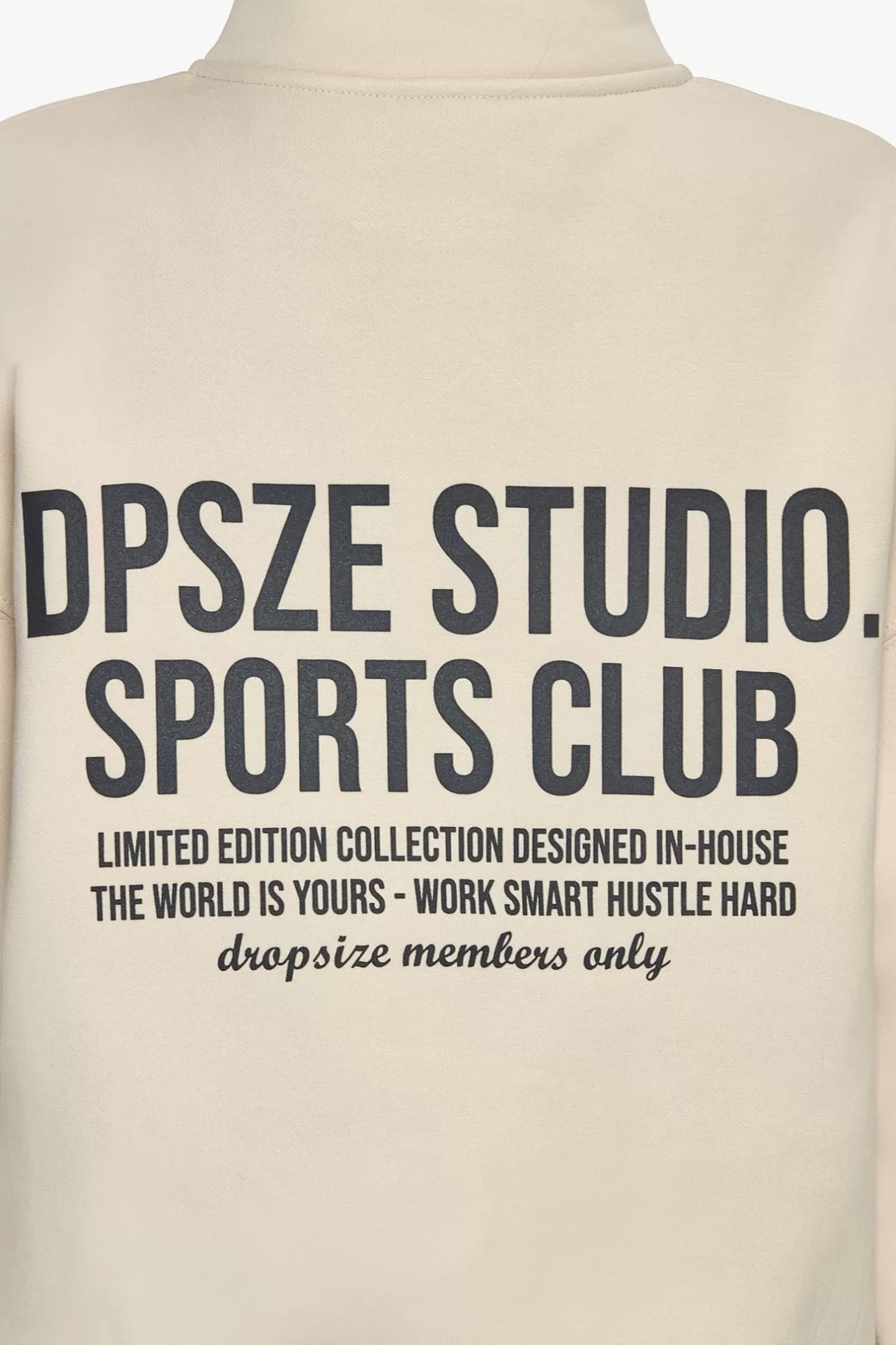 Dropsize HEAVY OVERSIZED SPORTSCLUB HALF ZIP HOODIE COCONUT MILK*Women Women