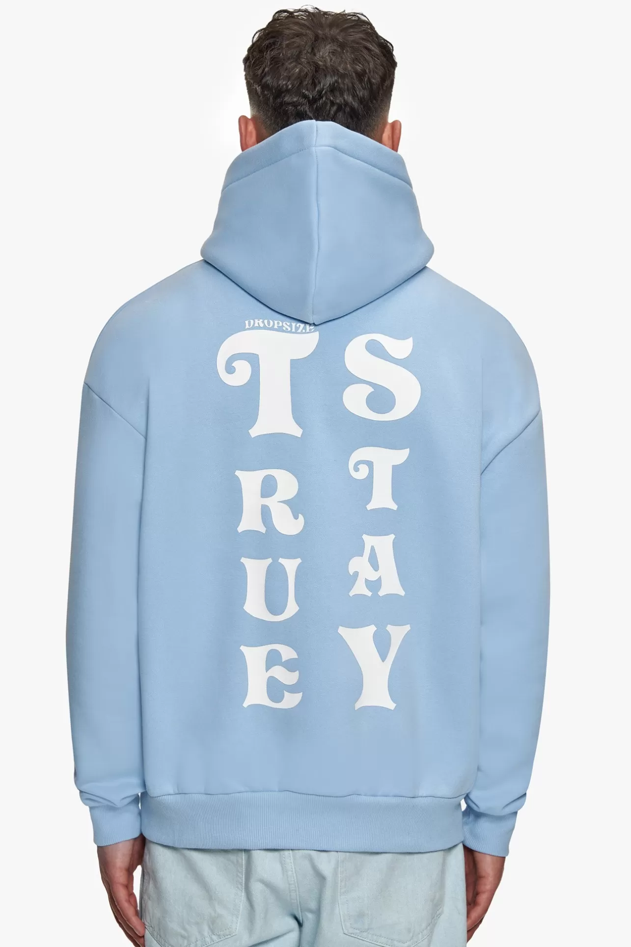 Dropsize HEAVY OVERSIZED STAY TRUE HOODIE BABY BLUE* Hoodie