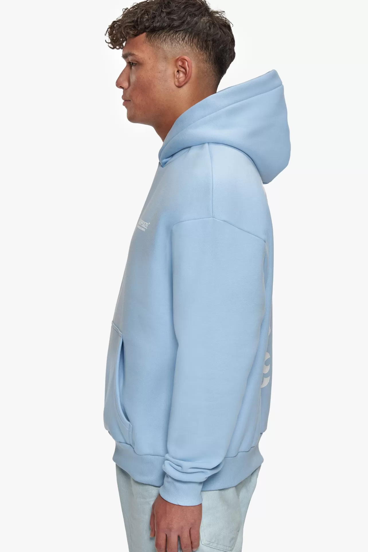 Dropsize HEAVY OVERSIZED STAY TRUE HOODIE BABY BLUE* Hoodie