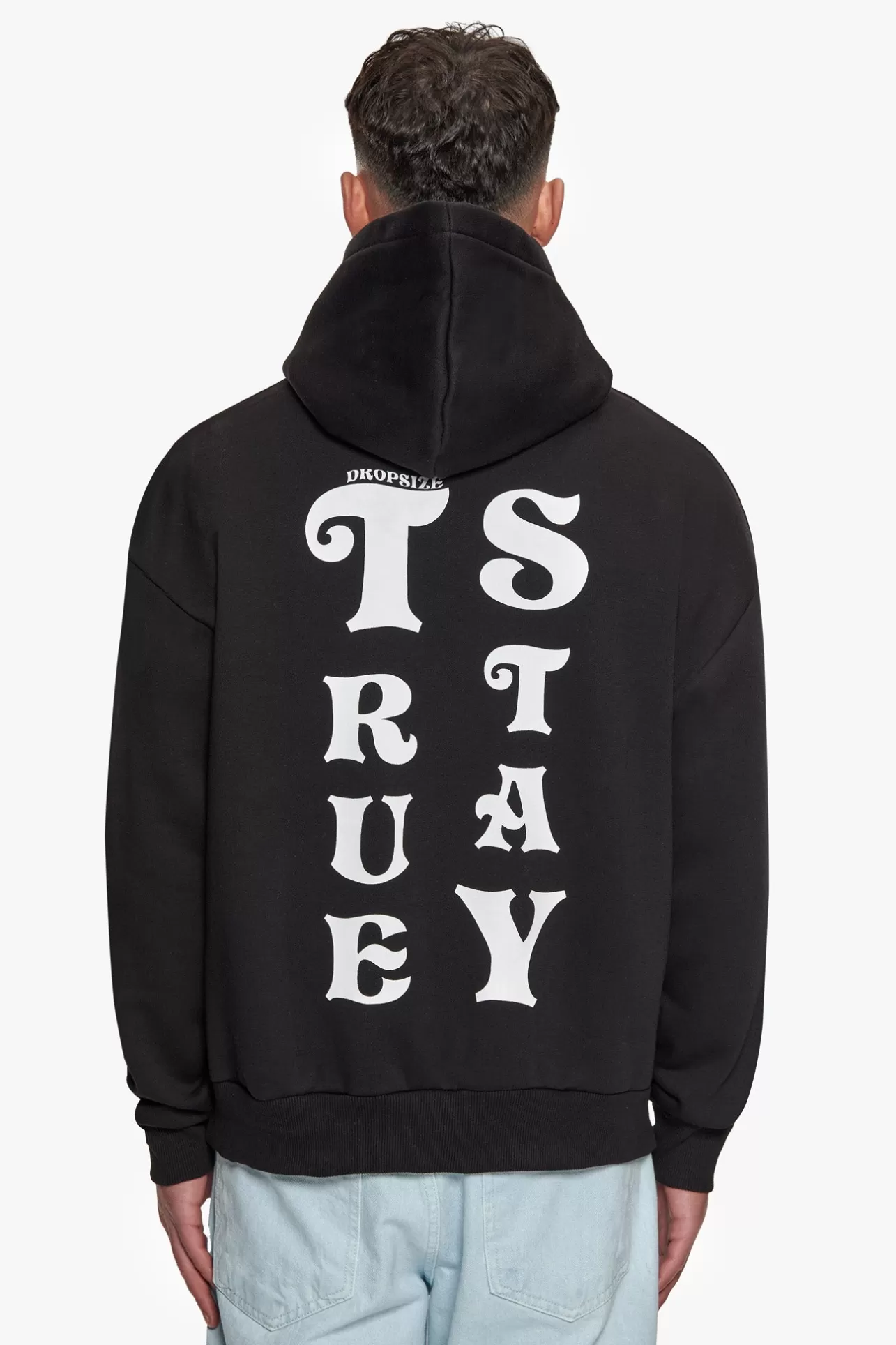 Dropsize HEAVY OVERSIZED STAY TRUE HOODIE BLACK* Hoodie