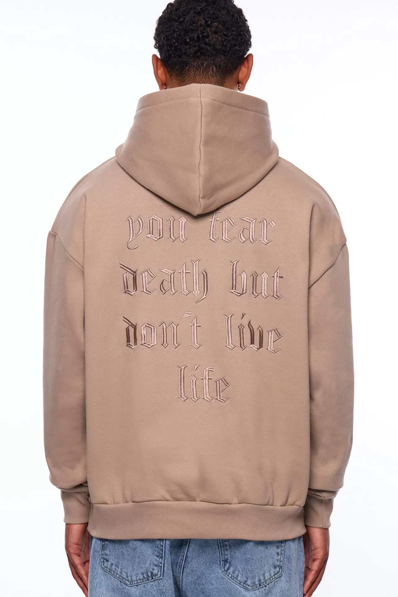 Dropsize HEAVY OVERSIZED WE WARE THE HUSTLE HOODIE WEATHERED TEAK* Hoodie