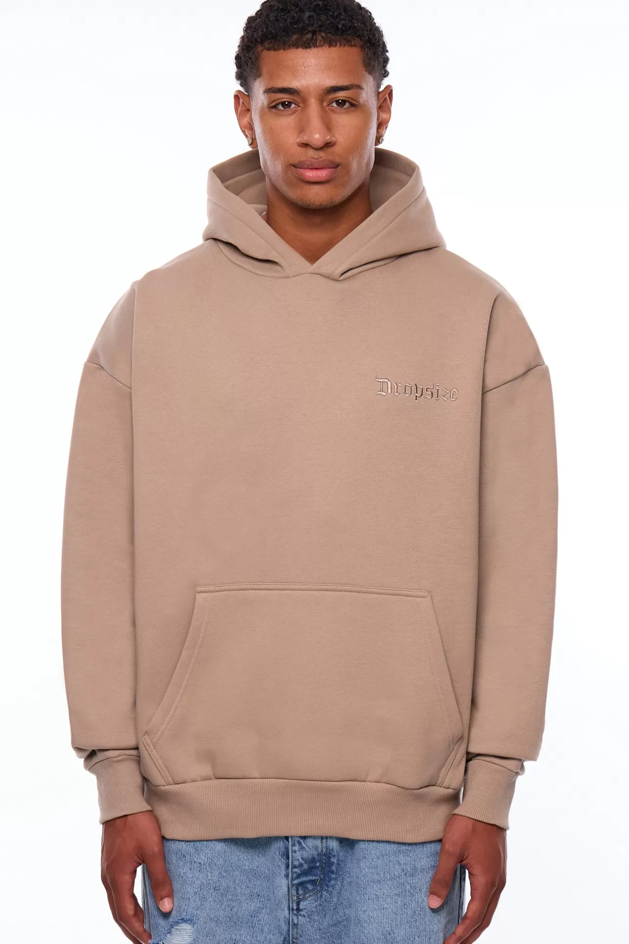 Dropsize HEAVY OVERSIZED WE WARE THE HUSTLE HOODIE WEATHERED TEAK* Hoodie