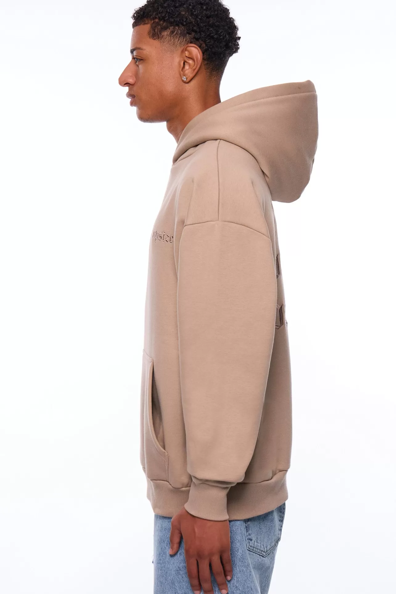 Dropsize HEAVY OVERSIZED WE WARE THE HUSTLE HOODIE WEATHERED TEAK* Hoodie