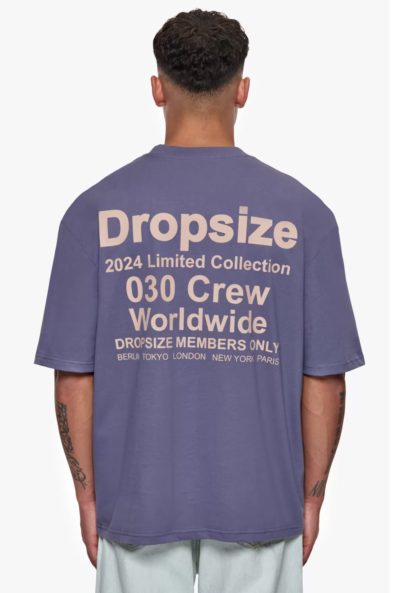 Dropsize HEAVY OVERSIZED WORLD WIDE T-SHIRT GRANITE* T Shirt