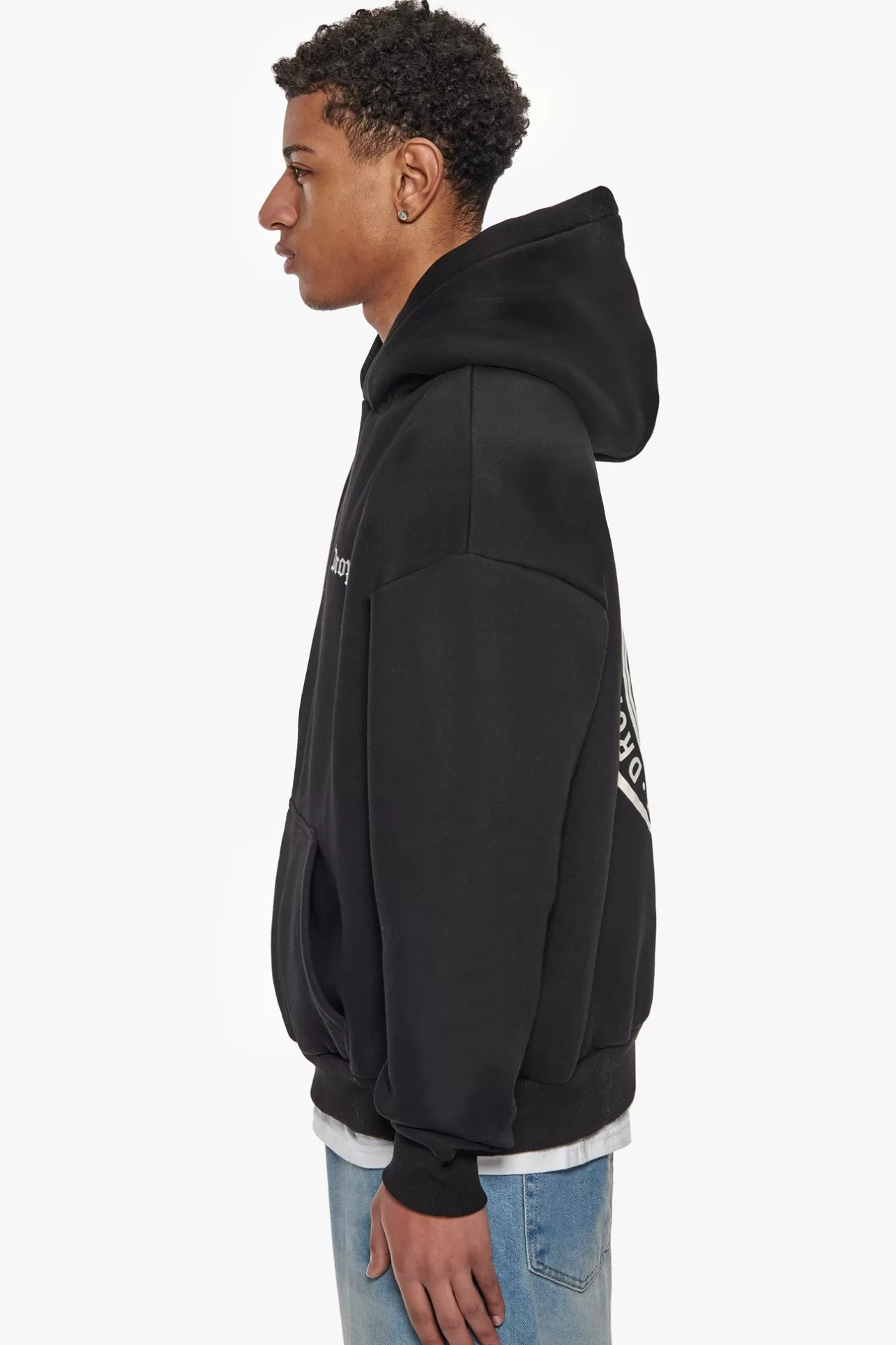 Dropsize HEAVY OVERSIZED WORLDWIDE HOODIE BLACK* Hoodie