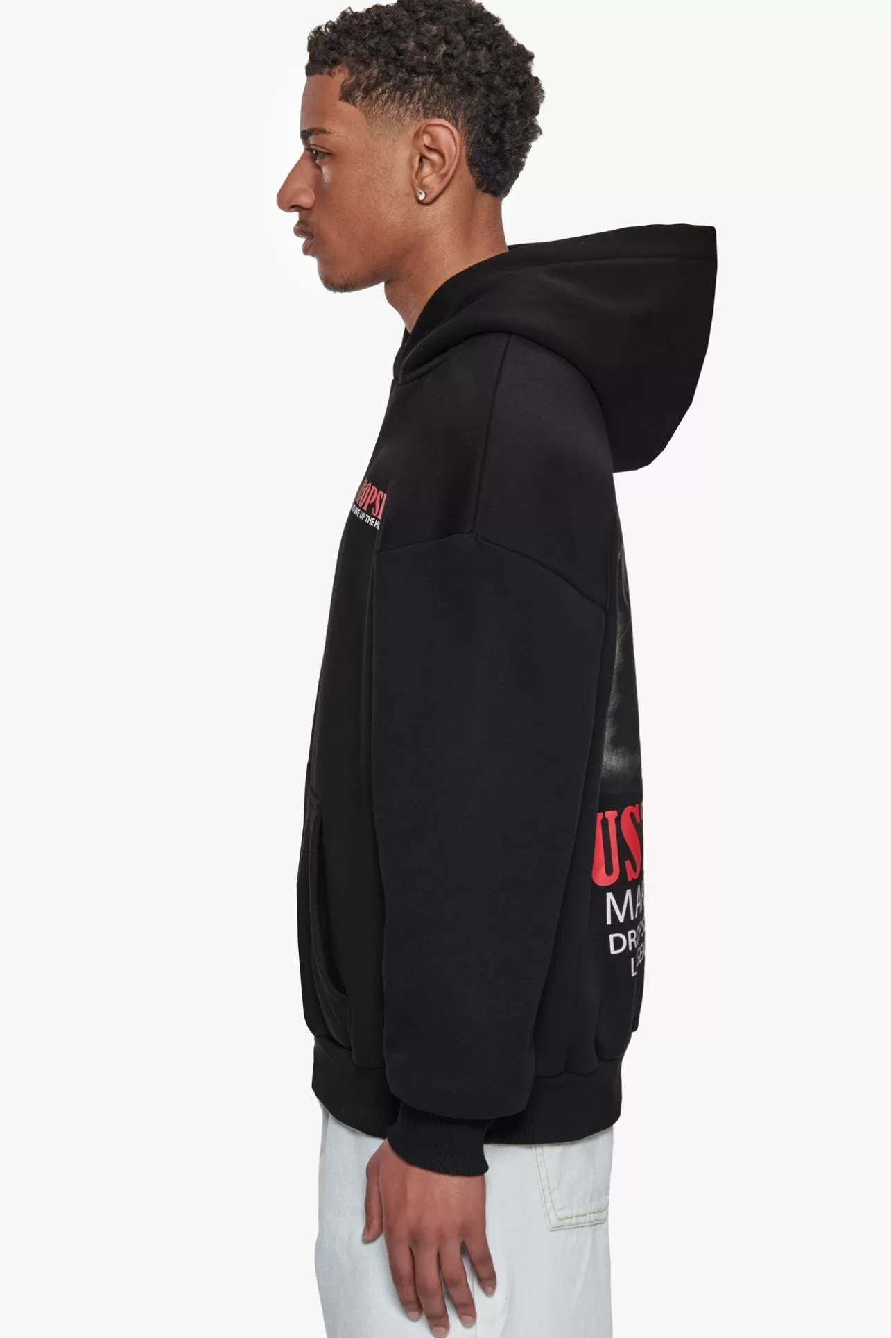 Dropsize HEAVY OVERZIZE MAKE IT HAPPEN HOODIE BLACK* Hoodie