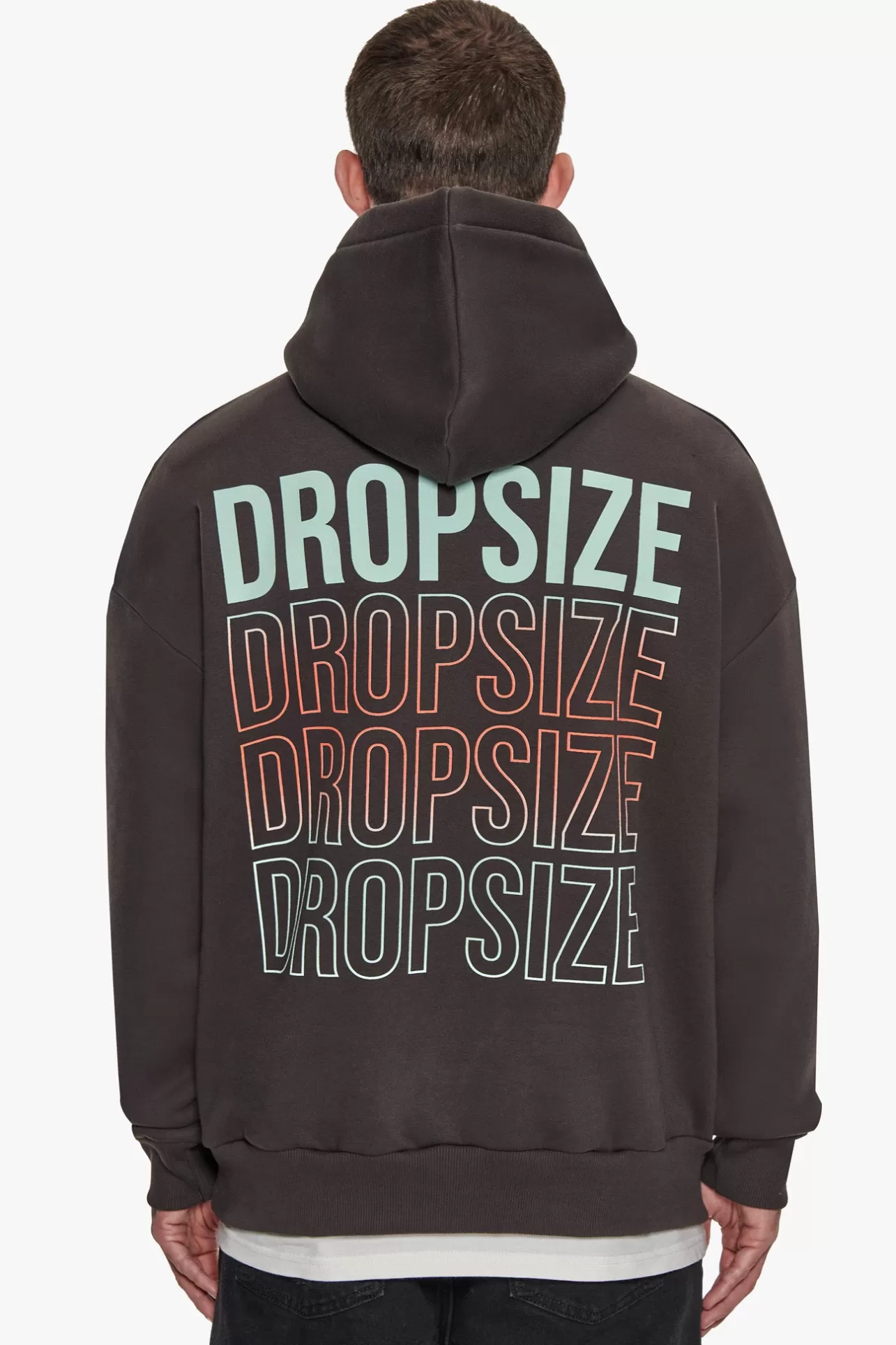 Dropsize HEAVY OVERZIZE V2 QUATRO HOODIE WASHED BLACK* Hoodie