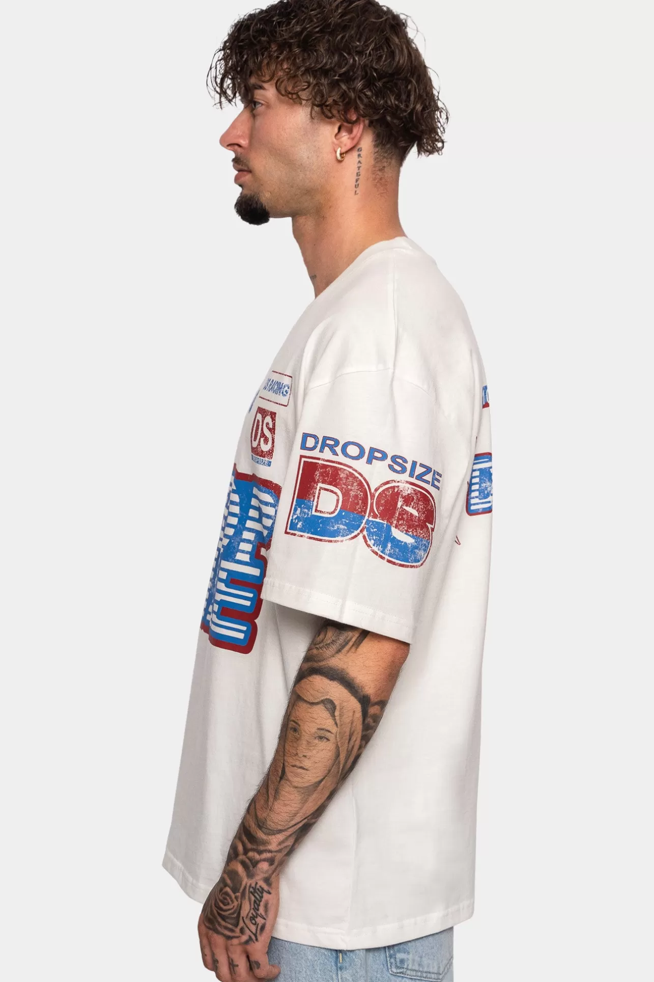 Dropsize HEAVY RACING T-SHIRT CREAM* T Shirt