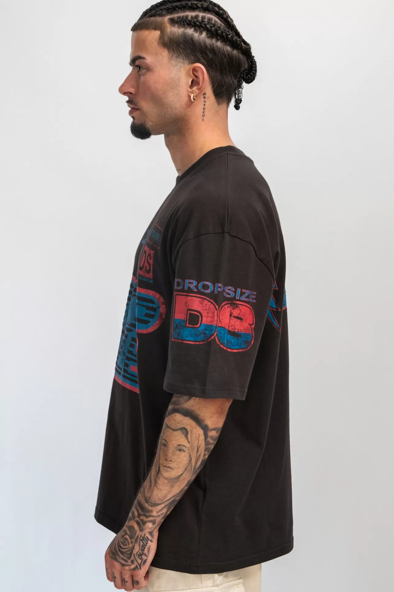 Dropsize HEAVY RACING T-SHIRT WASHED BLACK* T Shirt