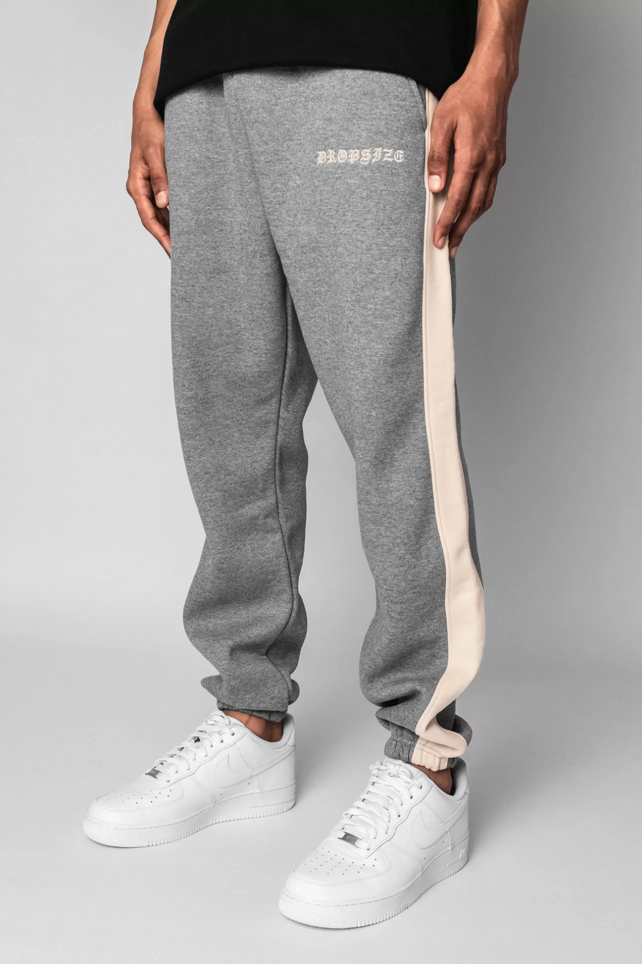 Dropsize HEAVY SIDE STRIPE JOGGER HEATHER GREY* Jogging