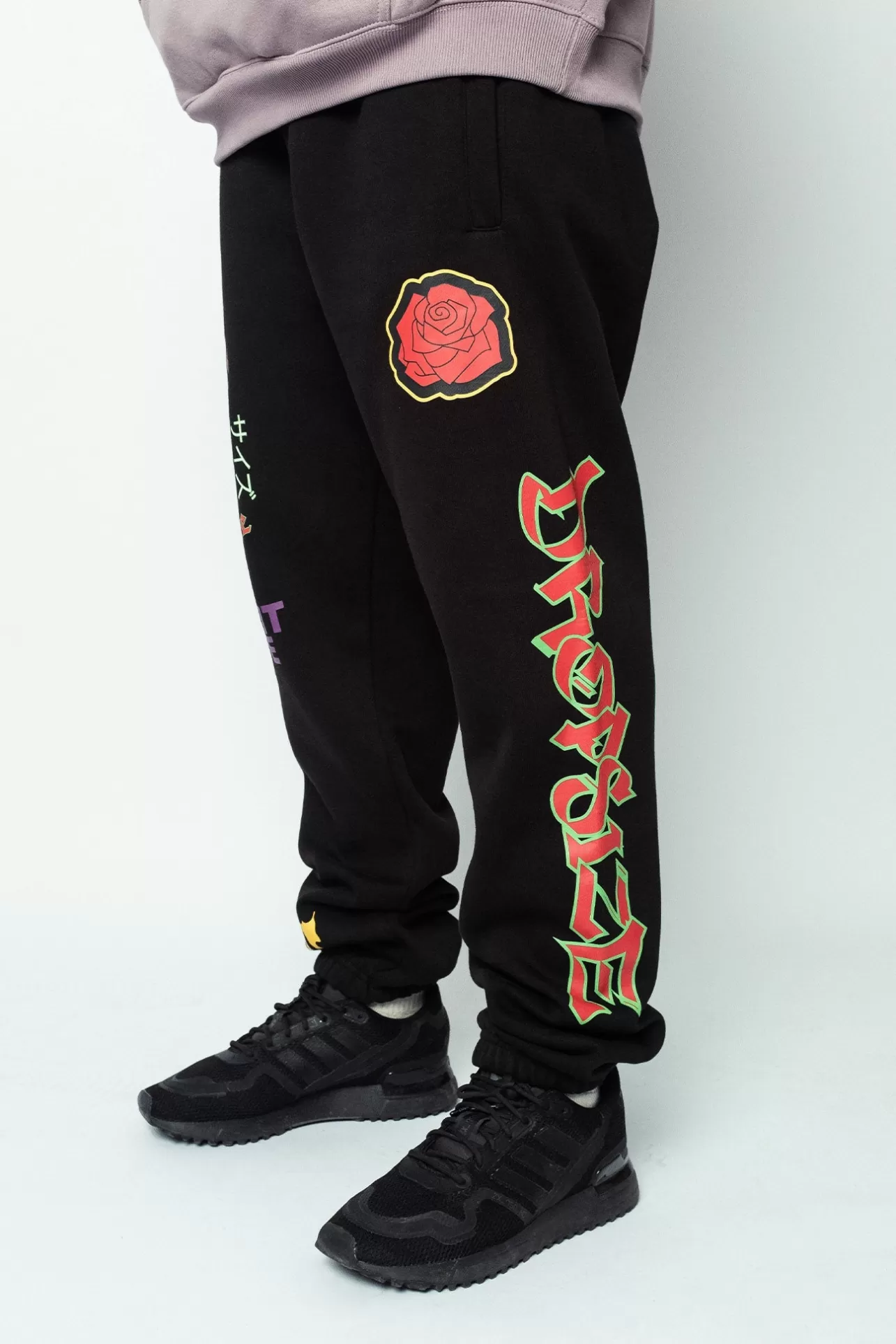 Dropsize HEAVY SWEAT TRUST NO ONE PANTS BLACK* Jogging